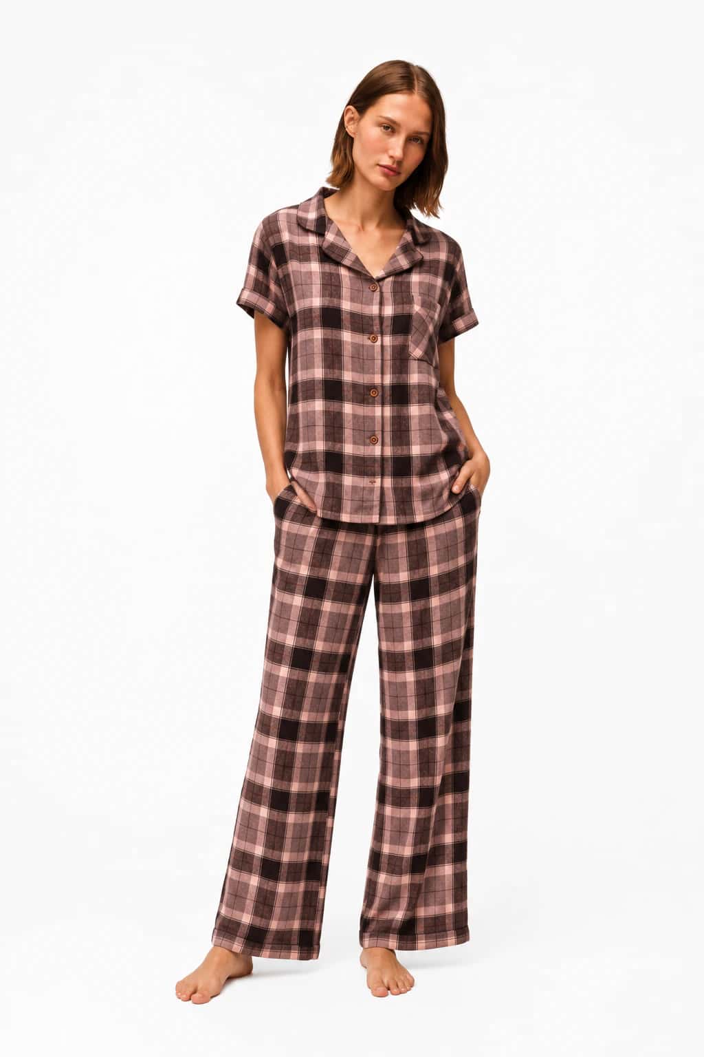 Set Pantalon New York Taupe Plaid - miniatura 2