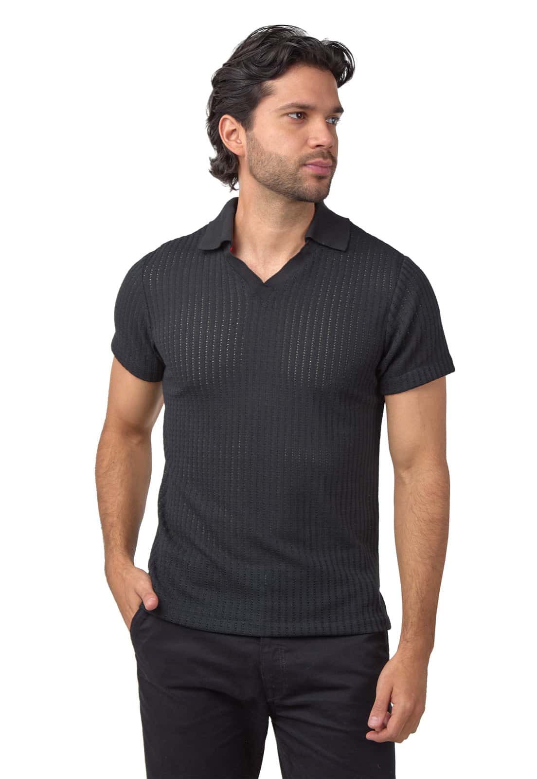 Polo tejida negra