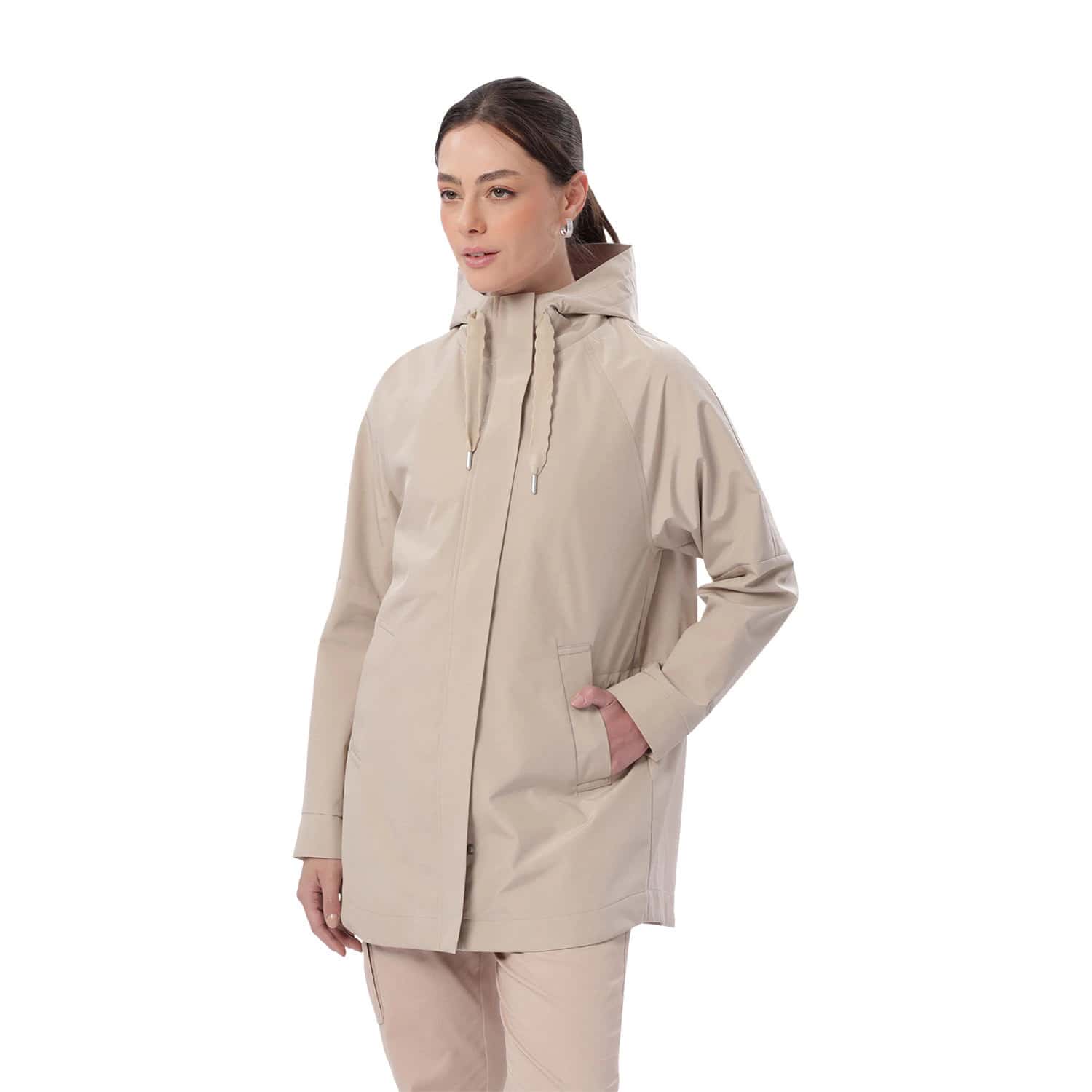Chaqueta tipo Fijack Mujer Lucid Beige/Metálico/