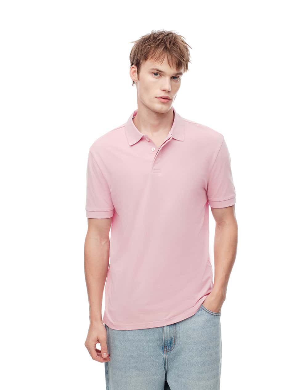 Polo slim palo de rosa hombre