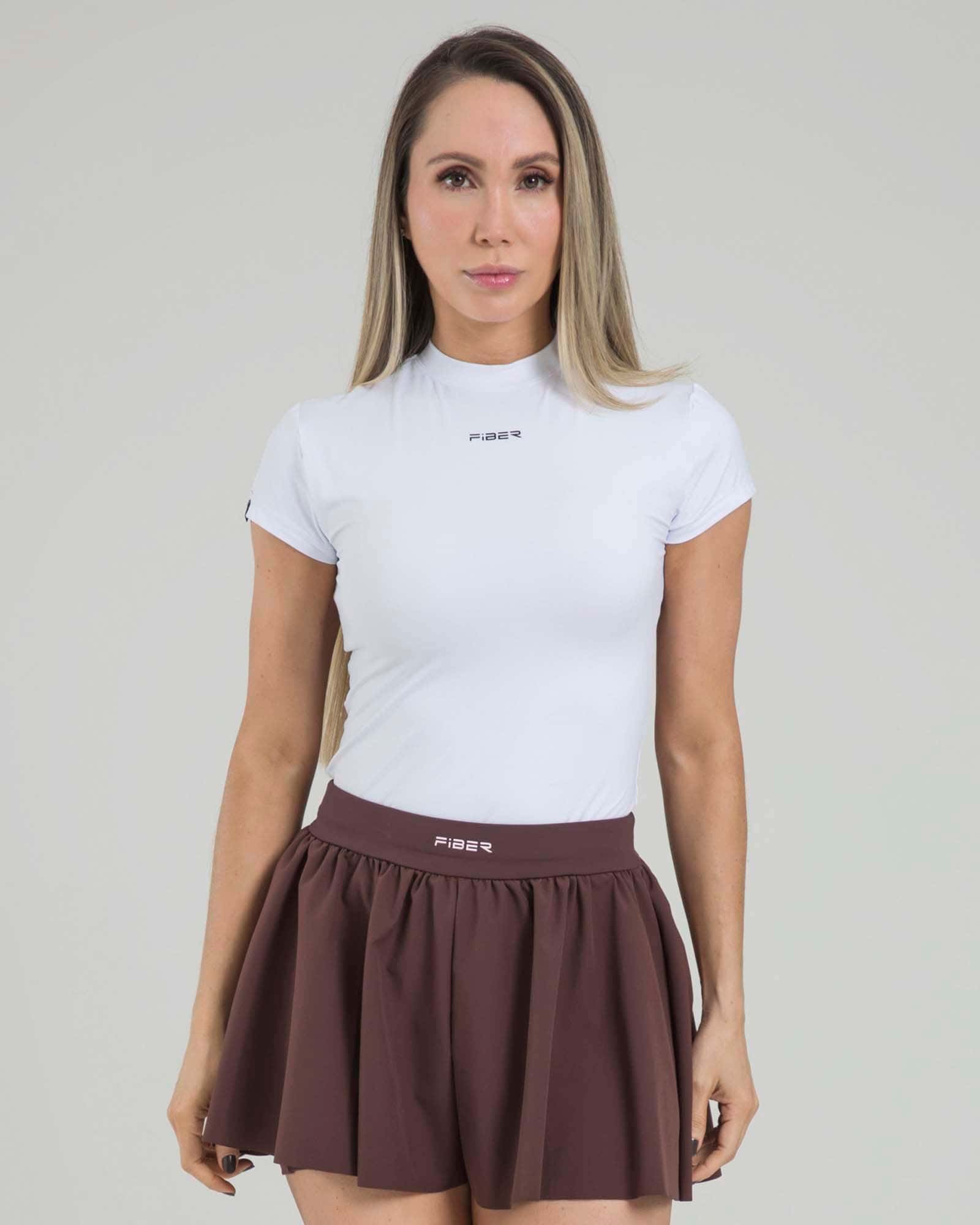 Falda Skort core line marron dakota genuina