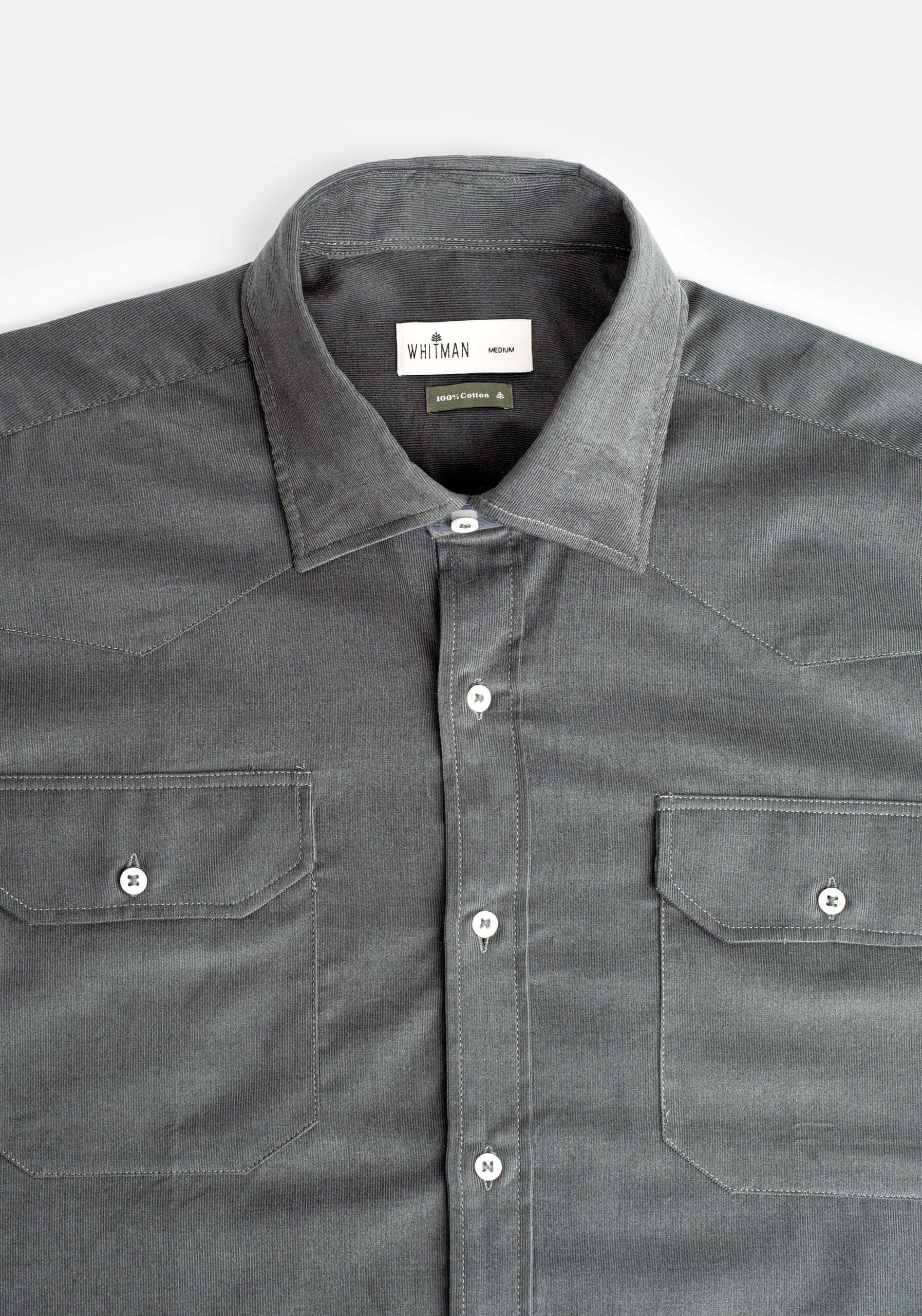 Camisa H Aspen Pana Gris Osc - miniatura 2