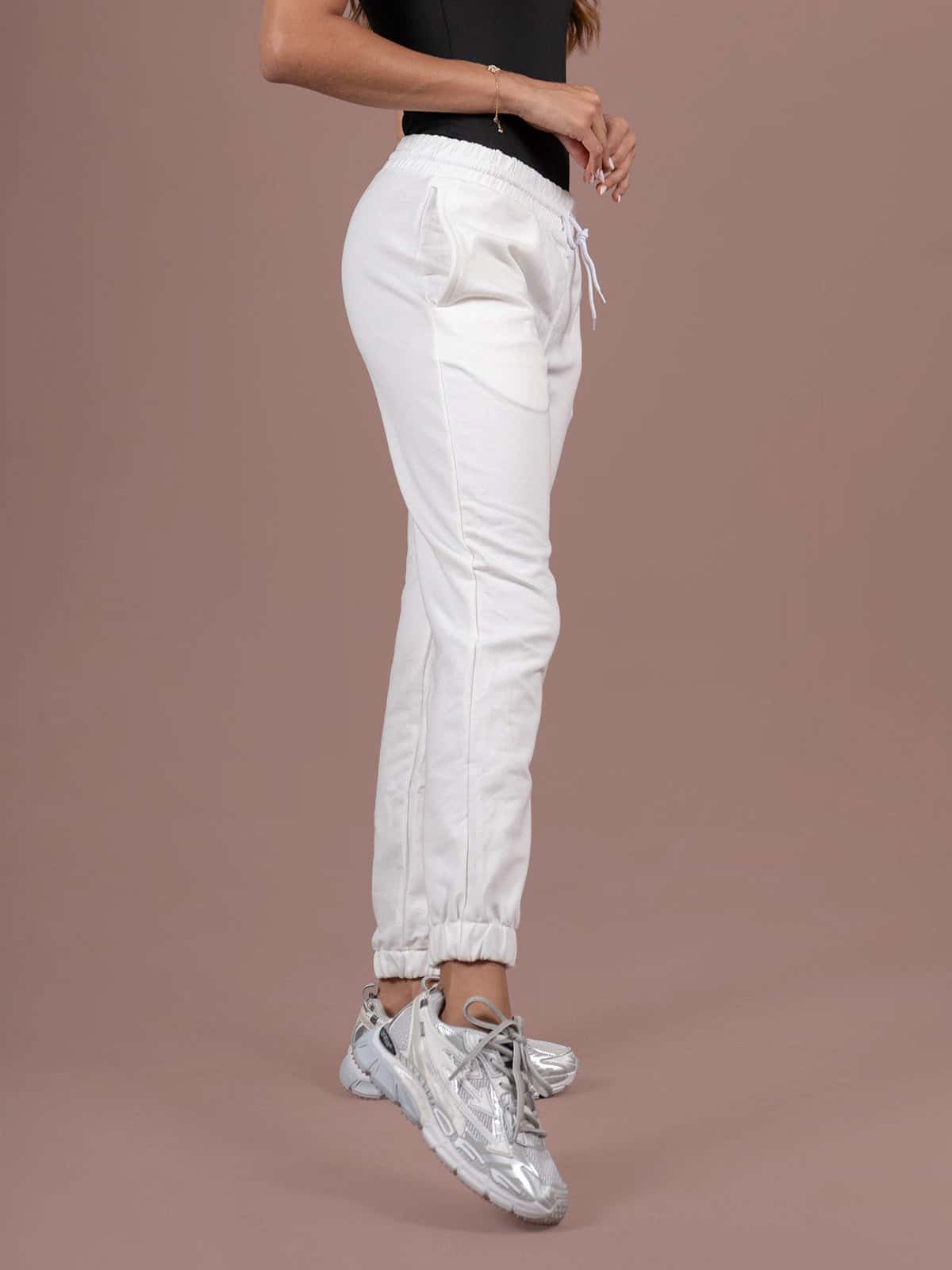 Jogger Elastico Unisex Blanco - miniatura 2