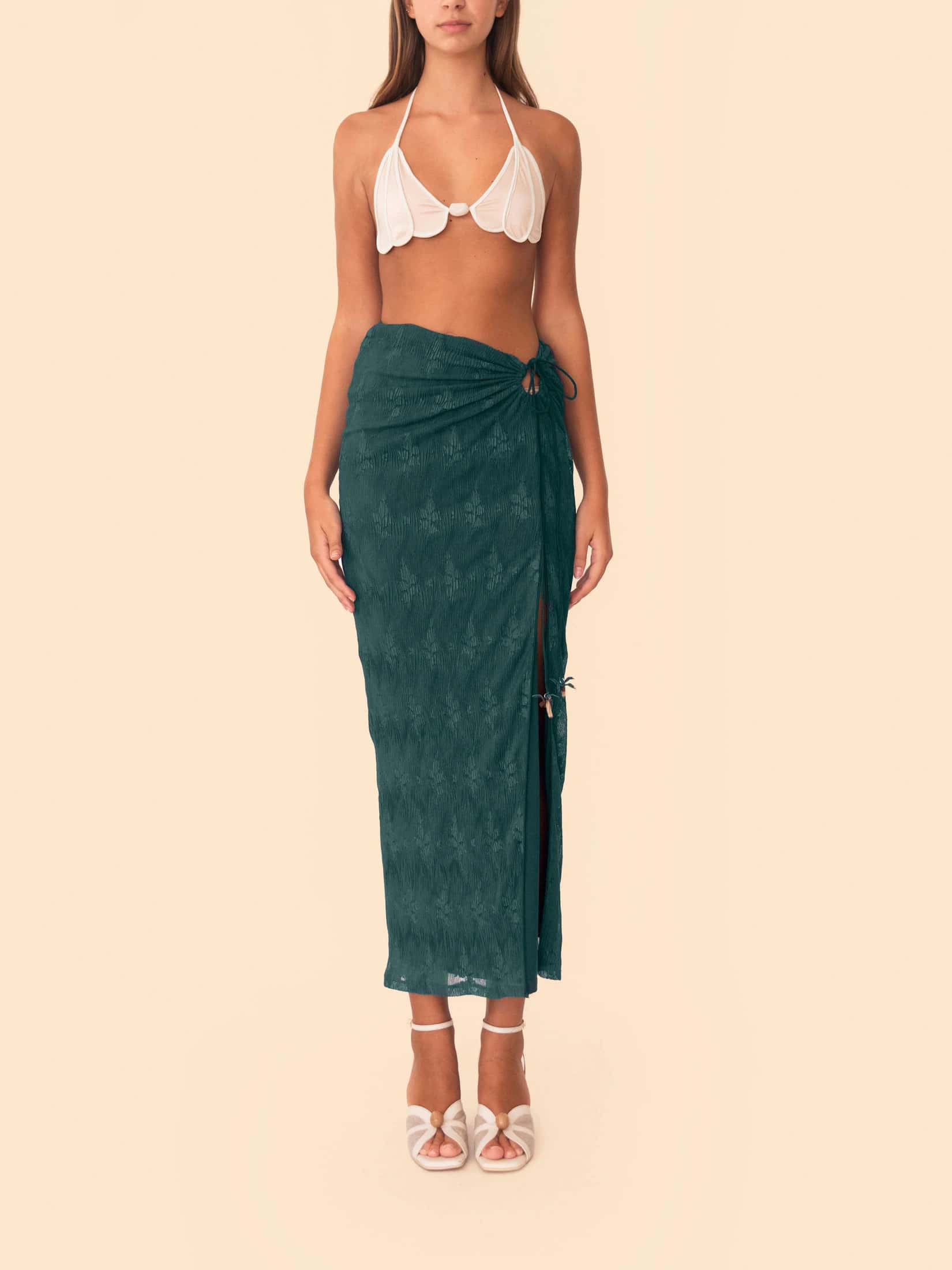FRANKIE SKIRT TEAL/PETROLEO