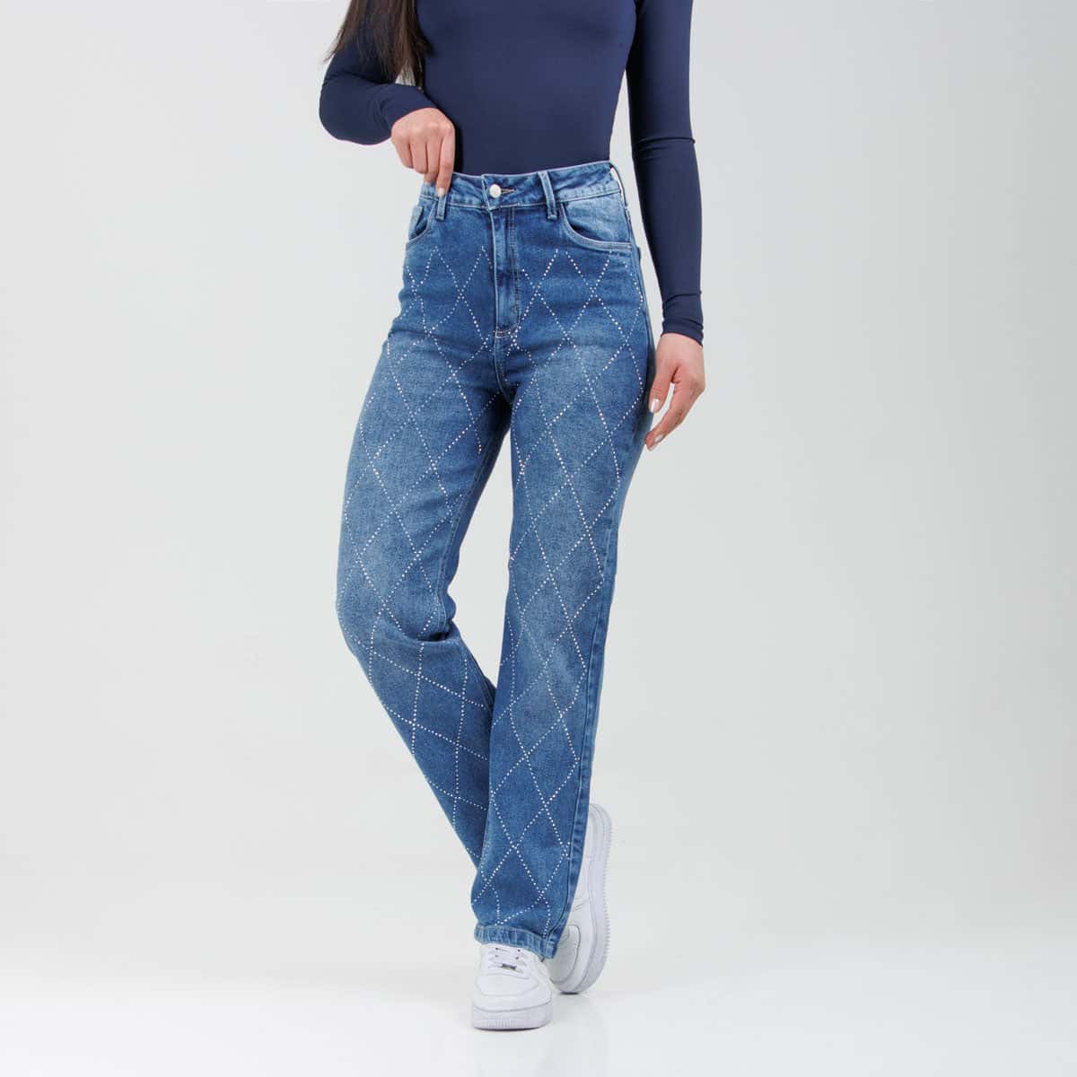 Jean Axspen Mom Fitr Brillos  Ox-2897