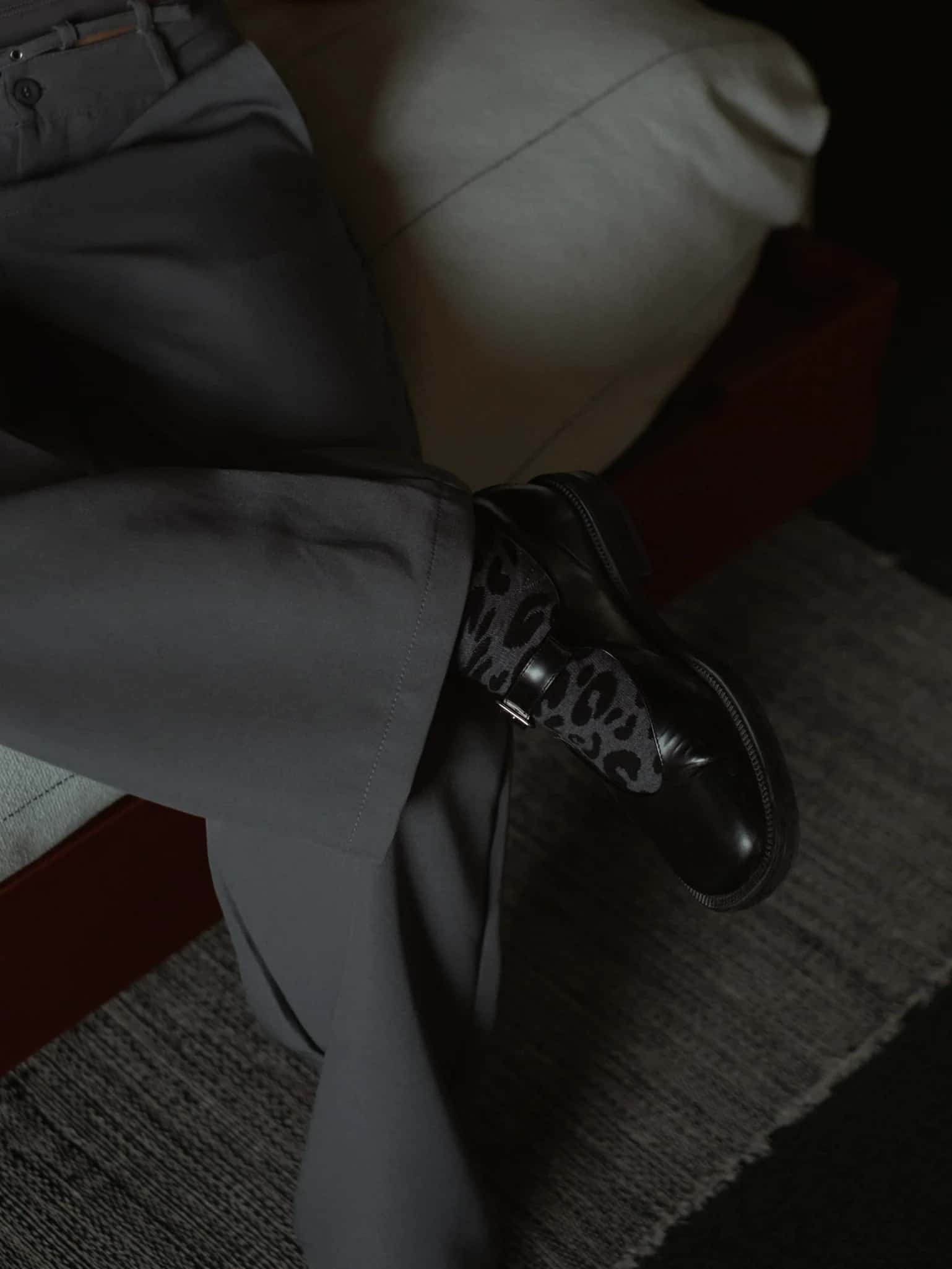 PRINT MIDI SOCKS - GRAY ON GRAY - miniatura 4