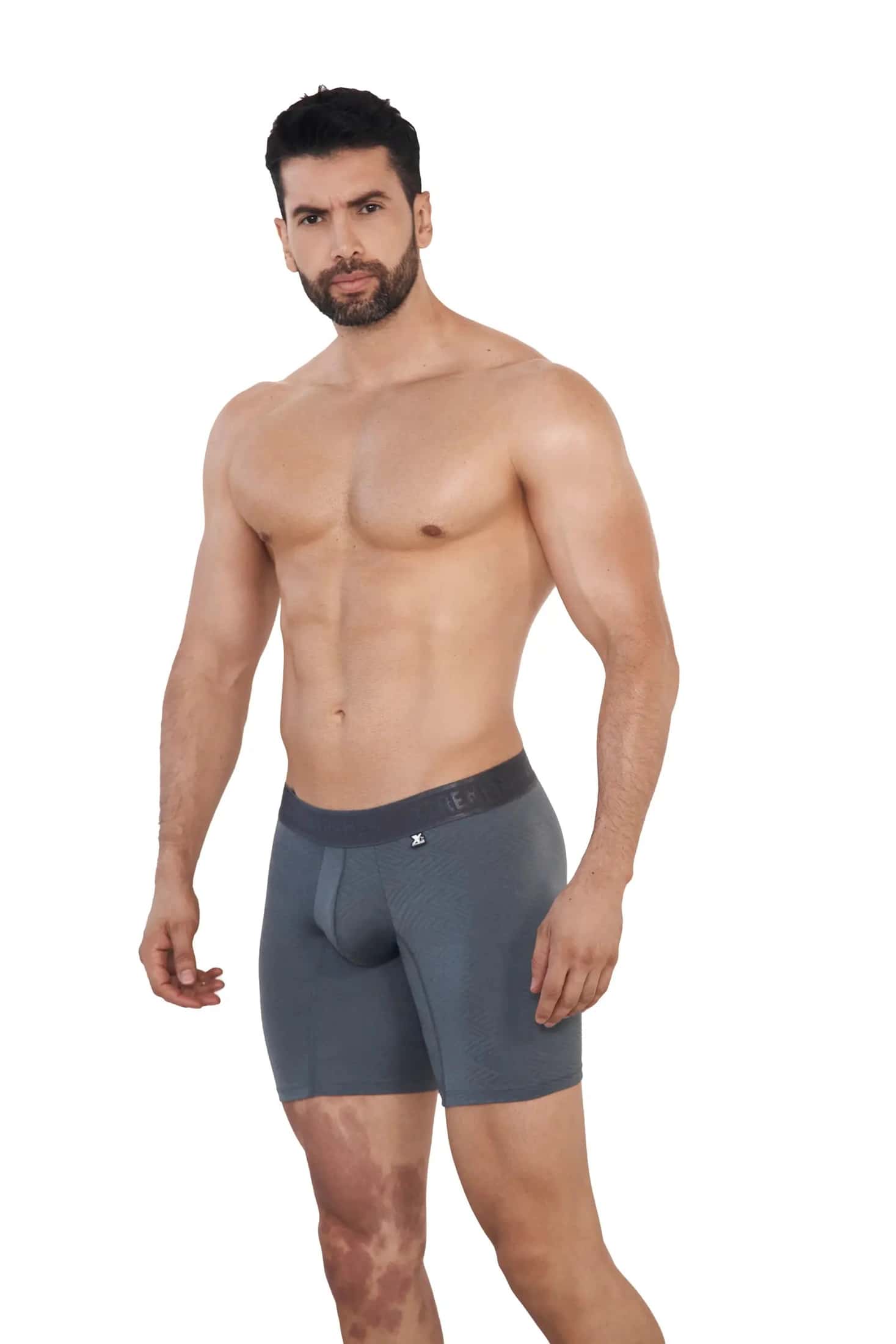 BOXER MICROFIBRA JACQUARD ESPIGA GRIS