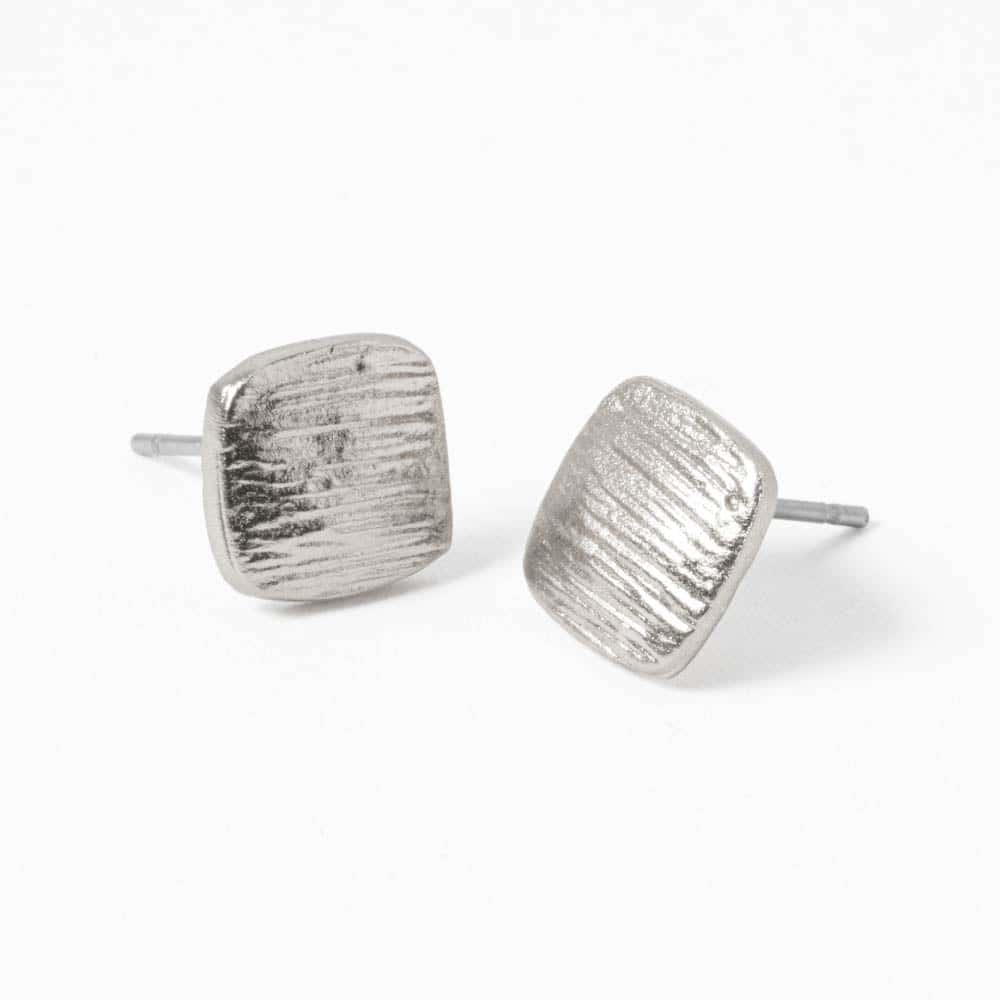 Aretes Topo Destello Firme Plateado