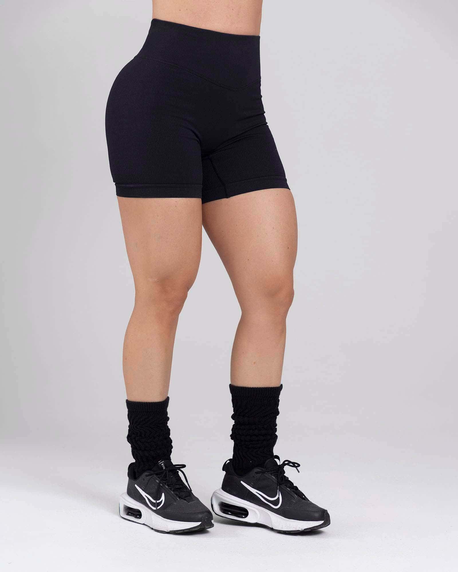 Short motion seamless negro flexi FIBER - miniatura 2