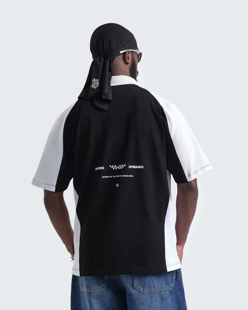 Polo Negro Oversize Fast Lane - miniatura 3
