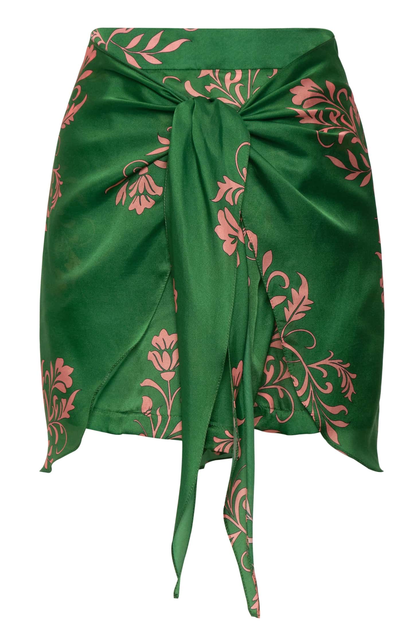 Bamboleiro Cotton Silk Short / Green Buganvilias