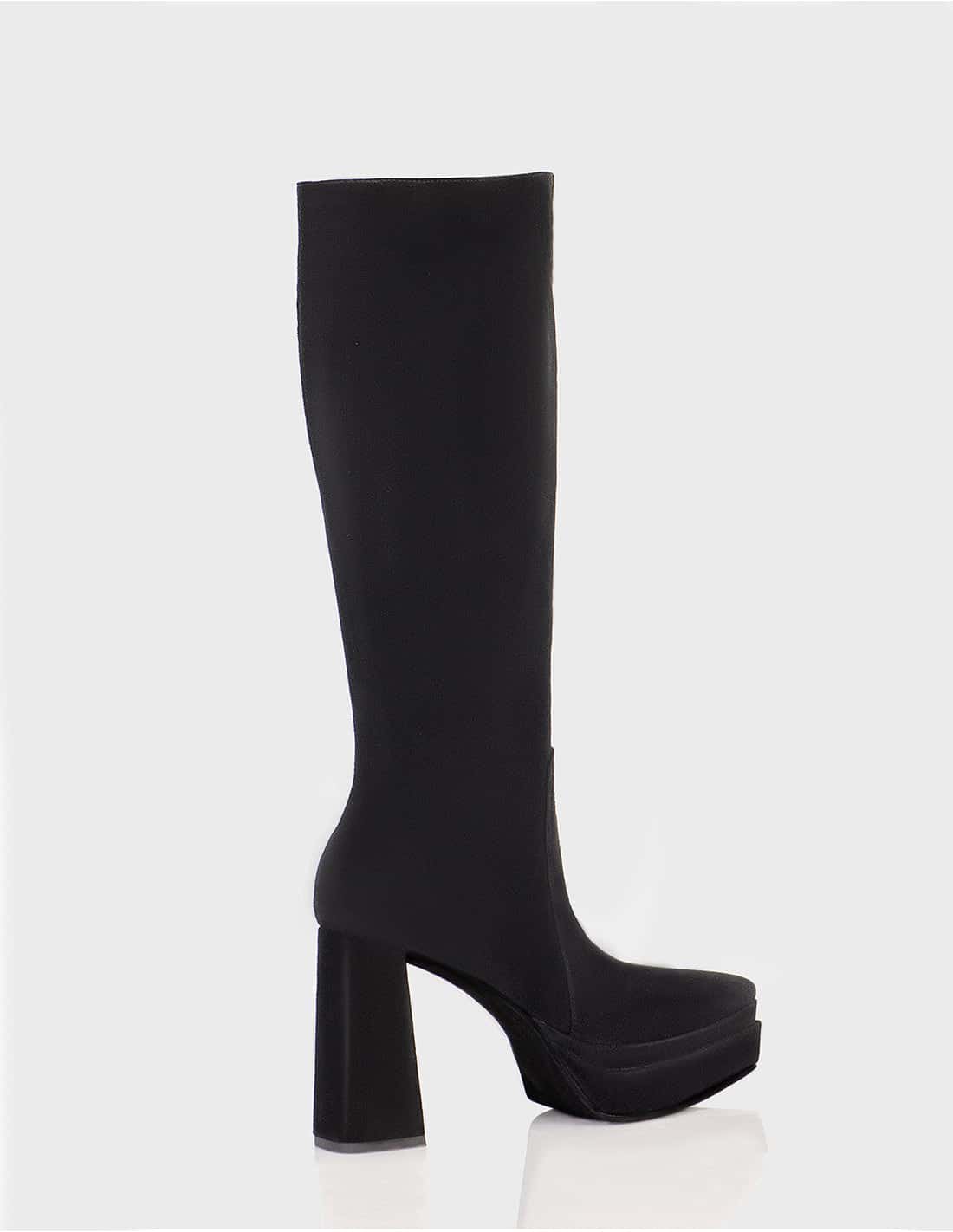 Bota Ada en Cuero Ante Negro