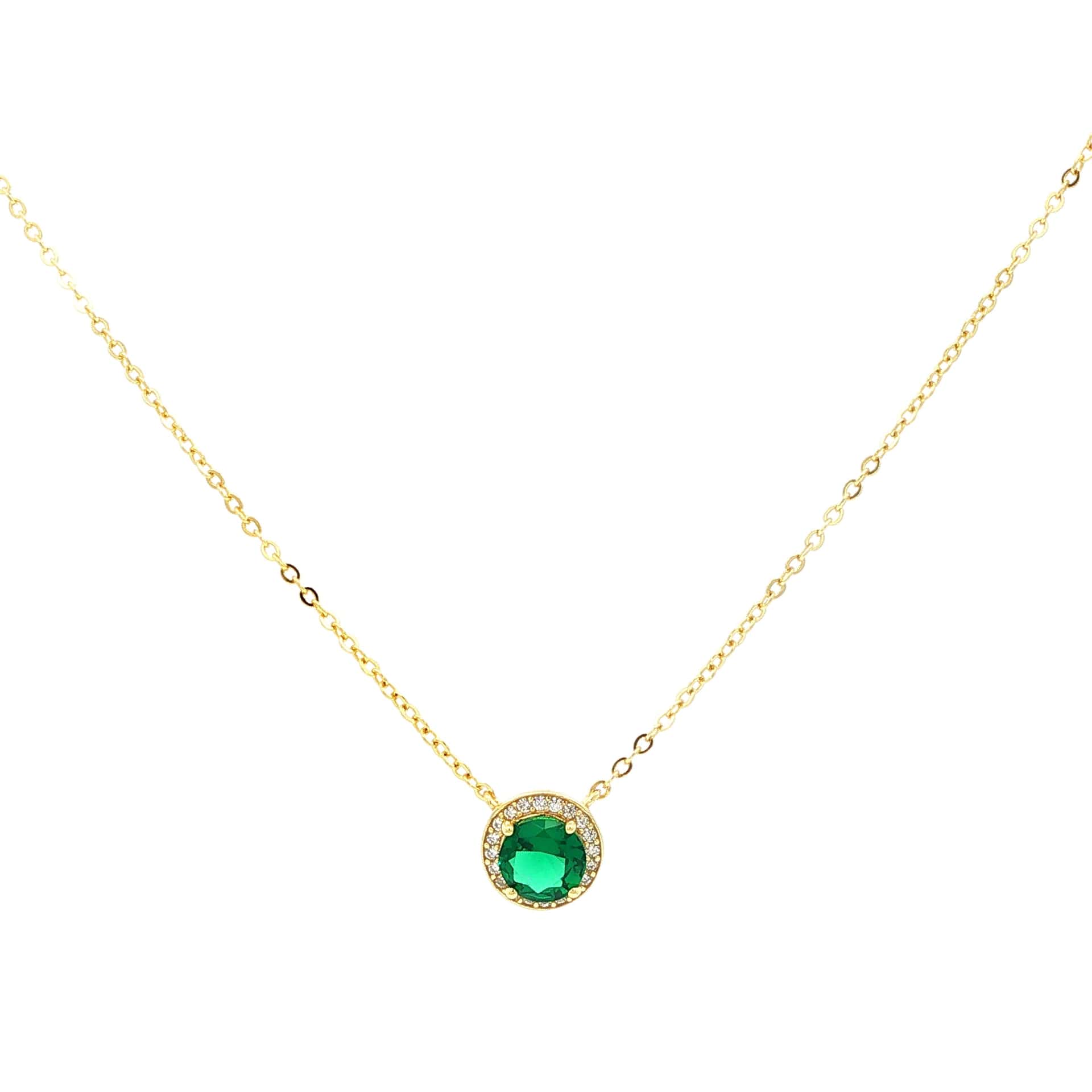 Halo Necklace Green