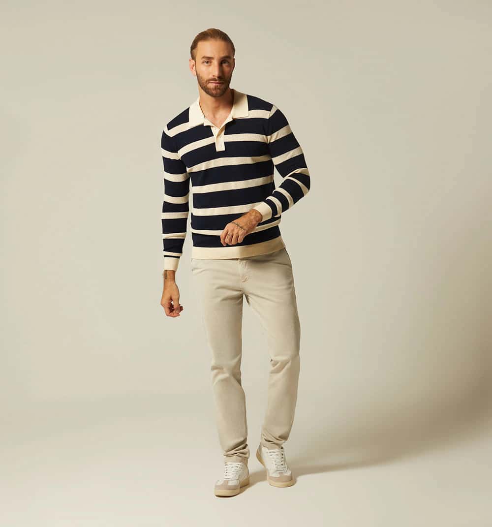 Buzo para hombre tejido con cuello