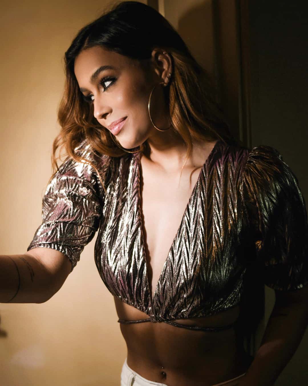 Crop top DISCO METALIZADO