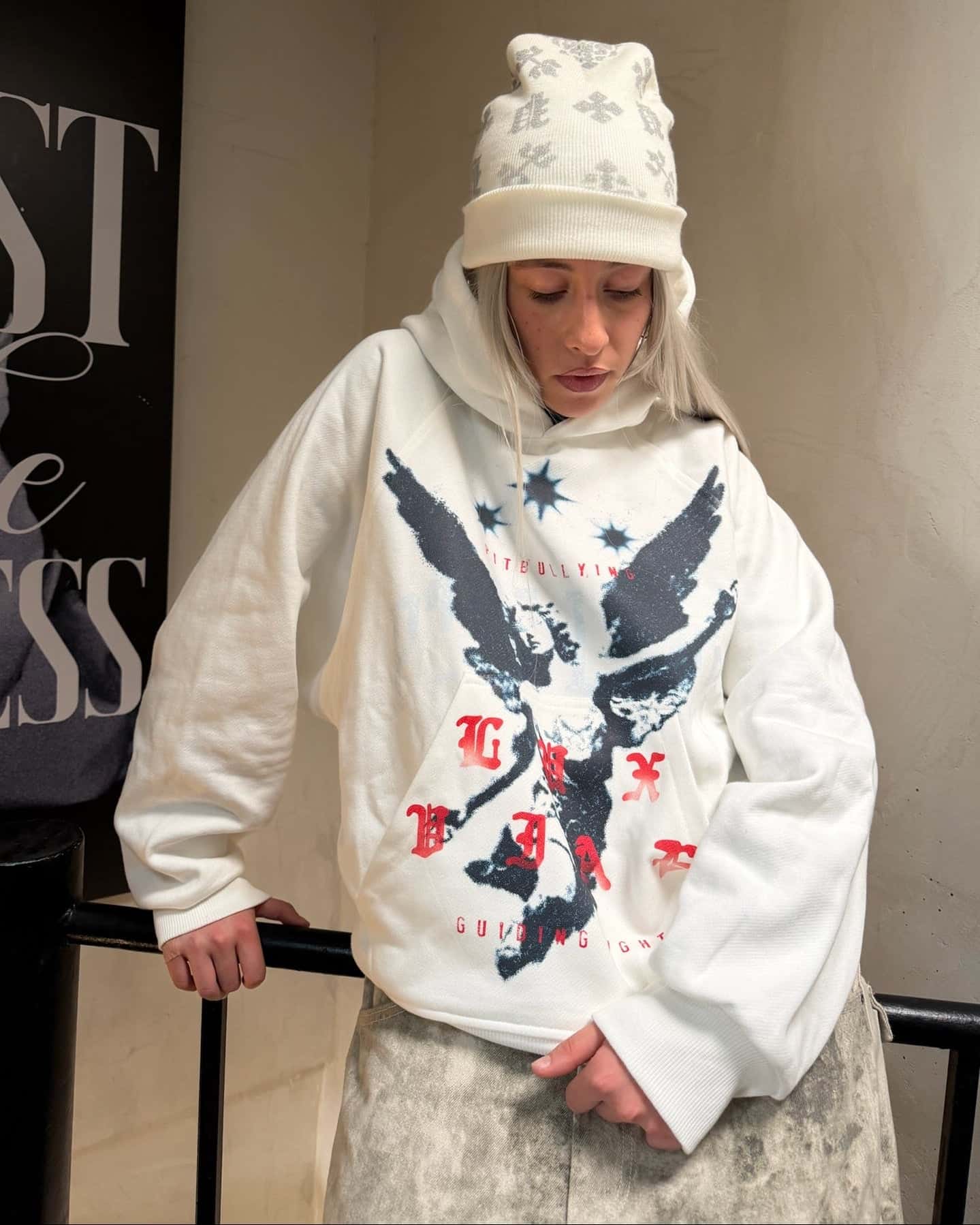 HOODIE OVERSIZE CRUDO ANGEL