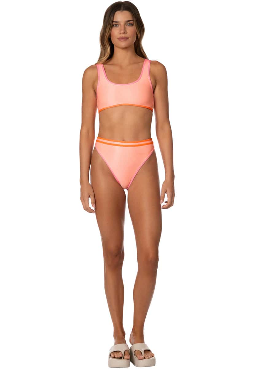 Maaji Peach Coral Jilly Sporty Bralette Bikini Top - miniatura 4