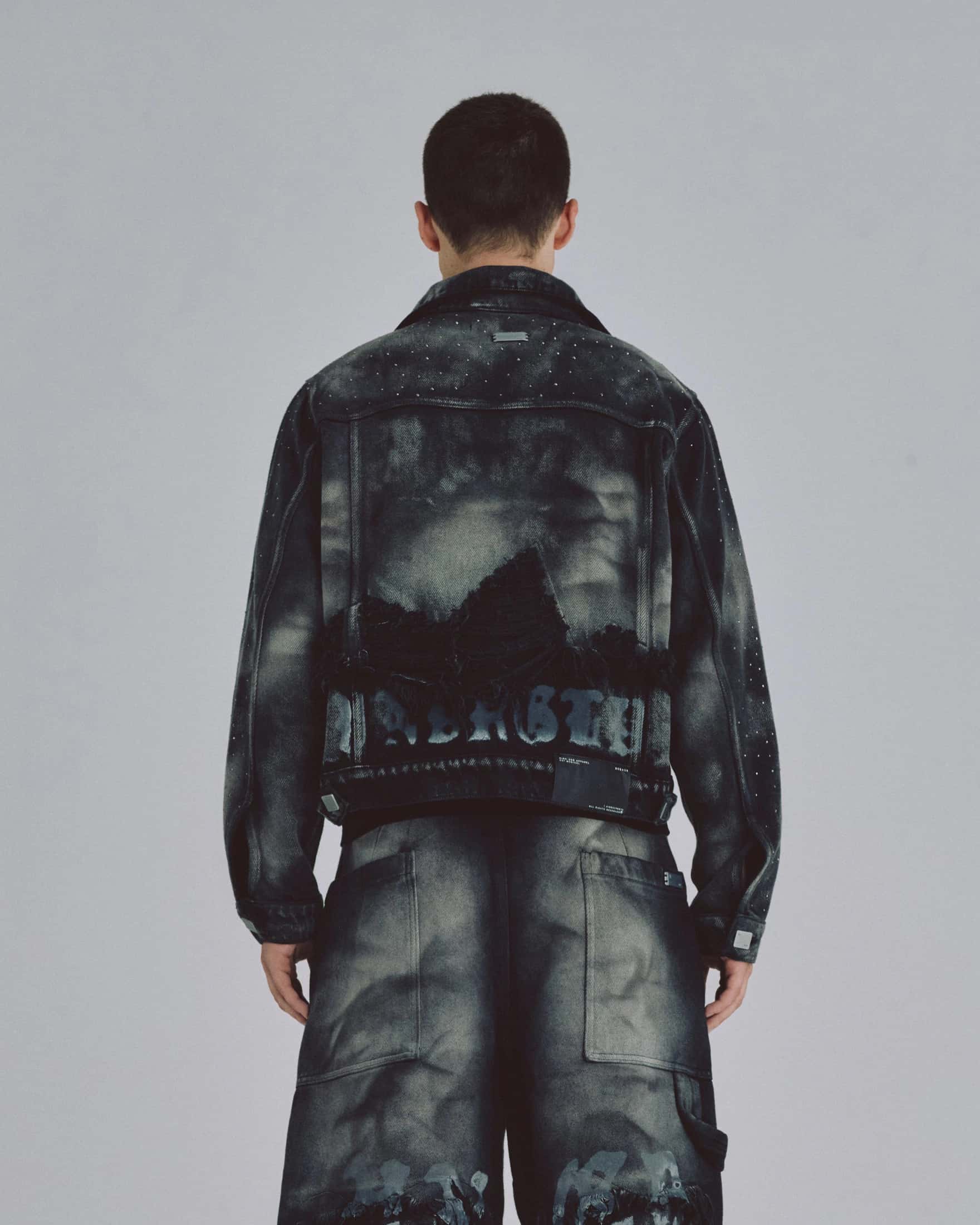 94' UNDRGLD Double Destroyed Jacket Vintage Gray - miniatura 7