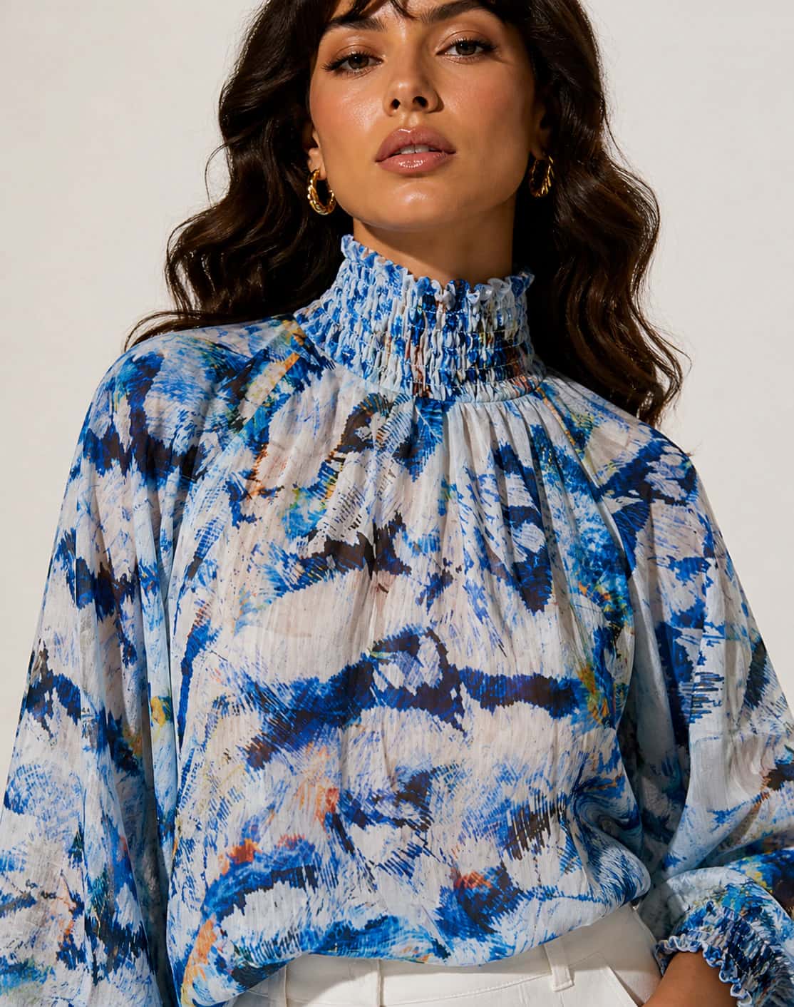Blusa Brestel Plumas Azul