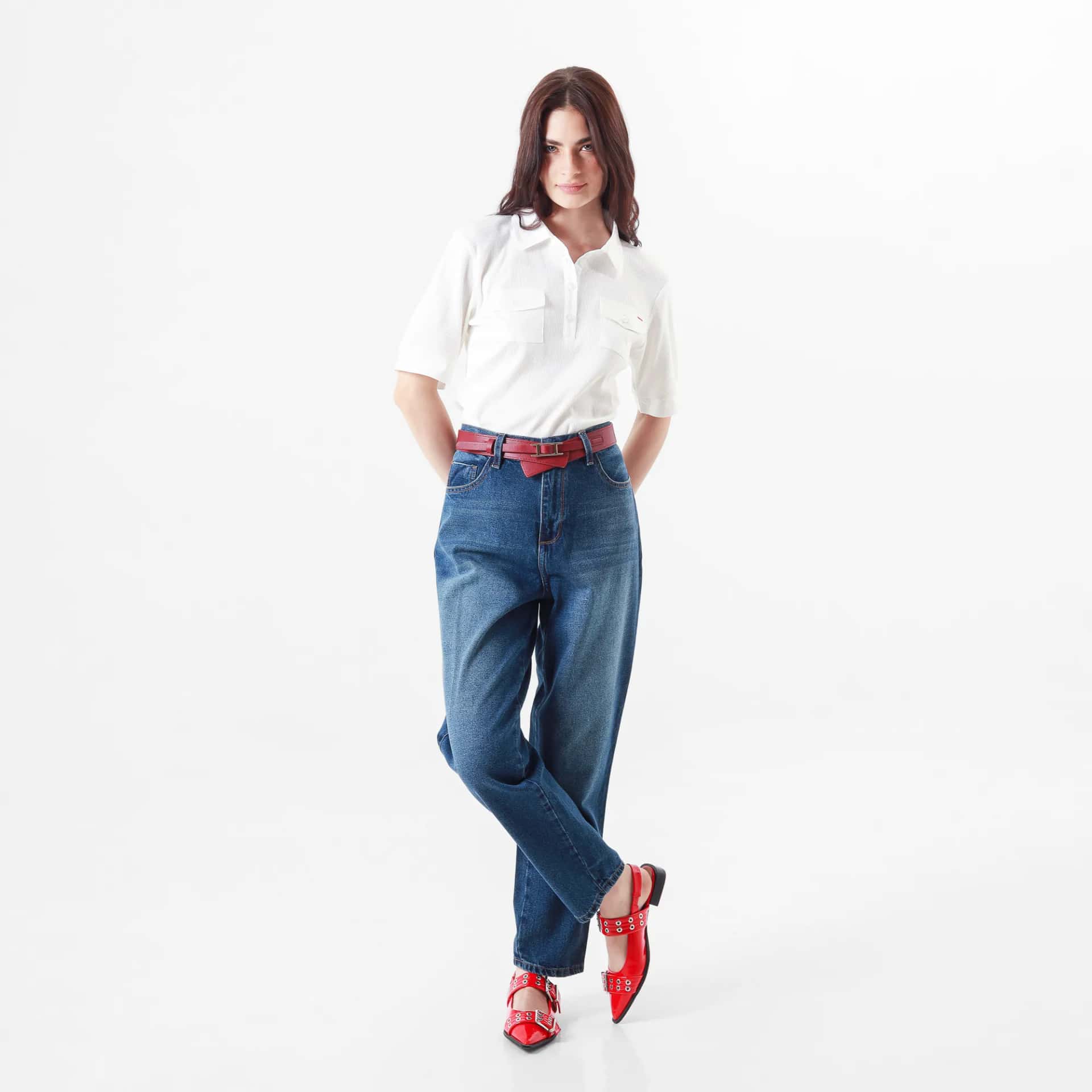 Jean Tiro Alto Bota Skinny Crop