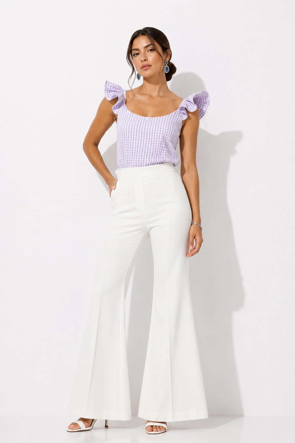 Blusa Coral Cuadros lila - miniatura 2