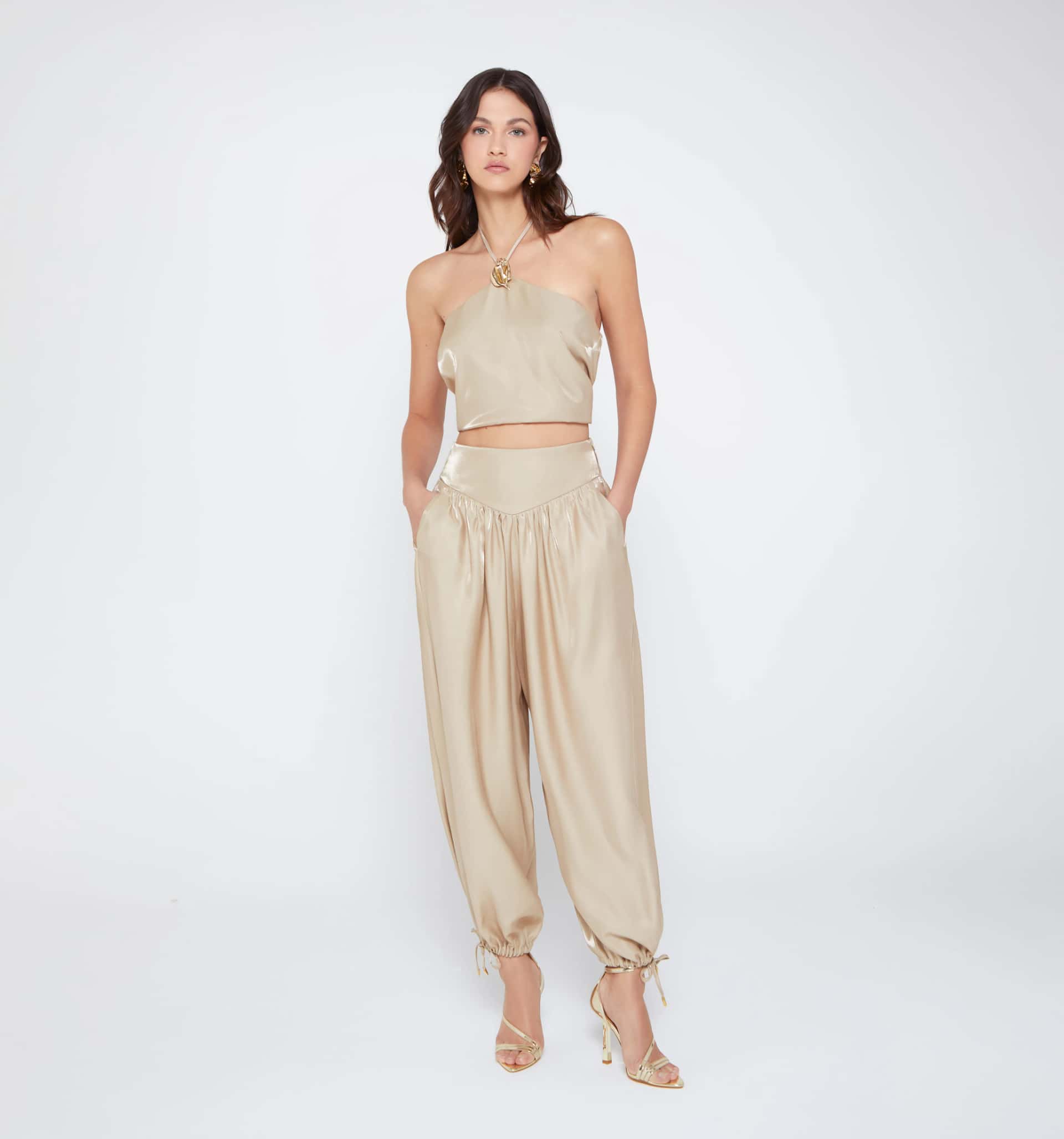 Pantalon aladin con pretina ancha