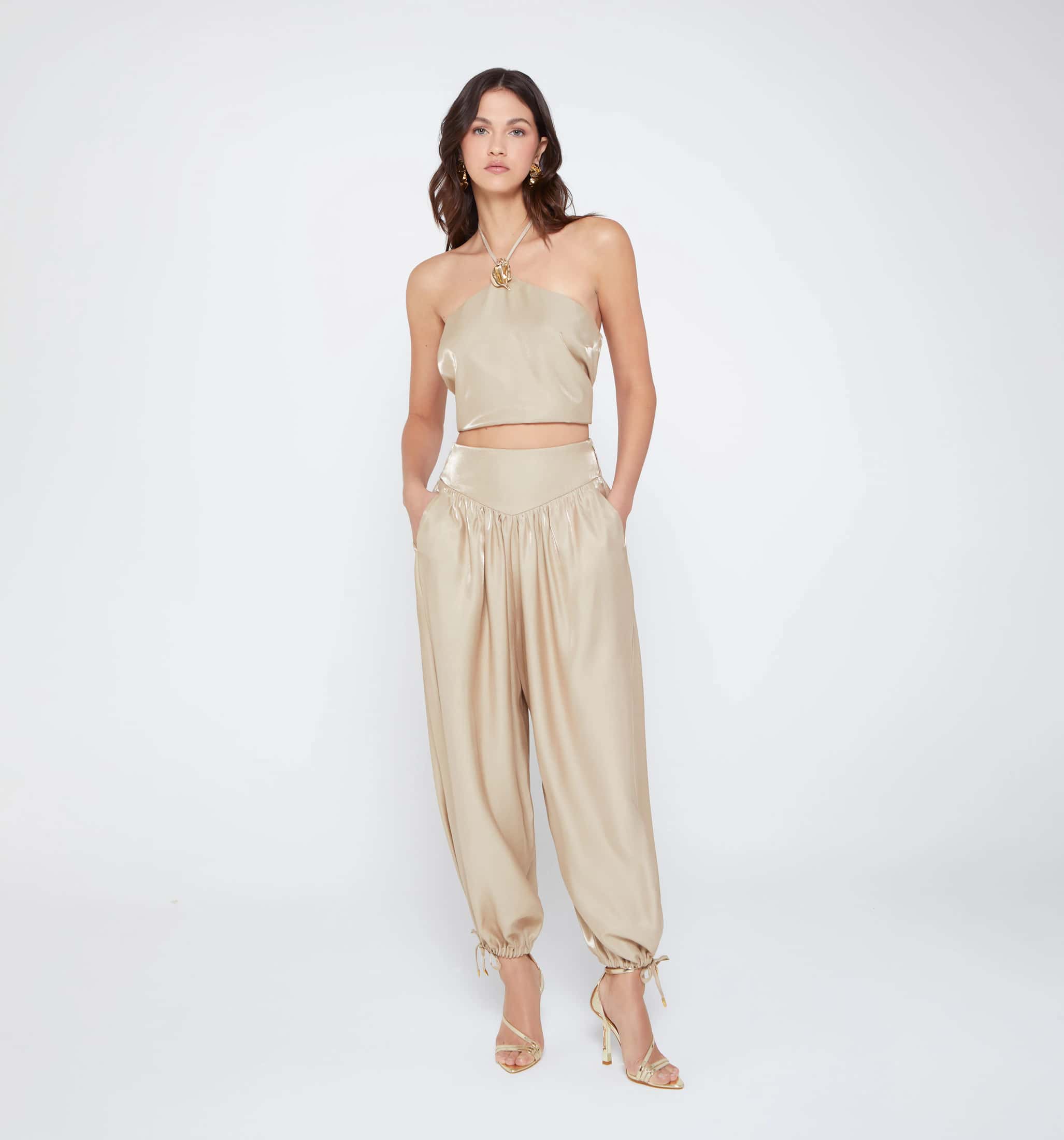 Pantalon aladin con pretina ancha