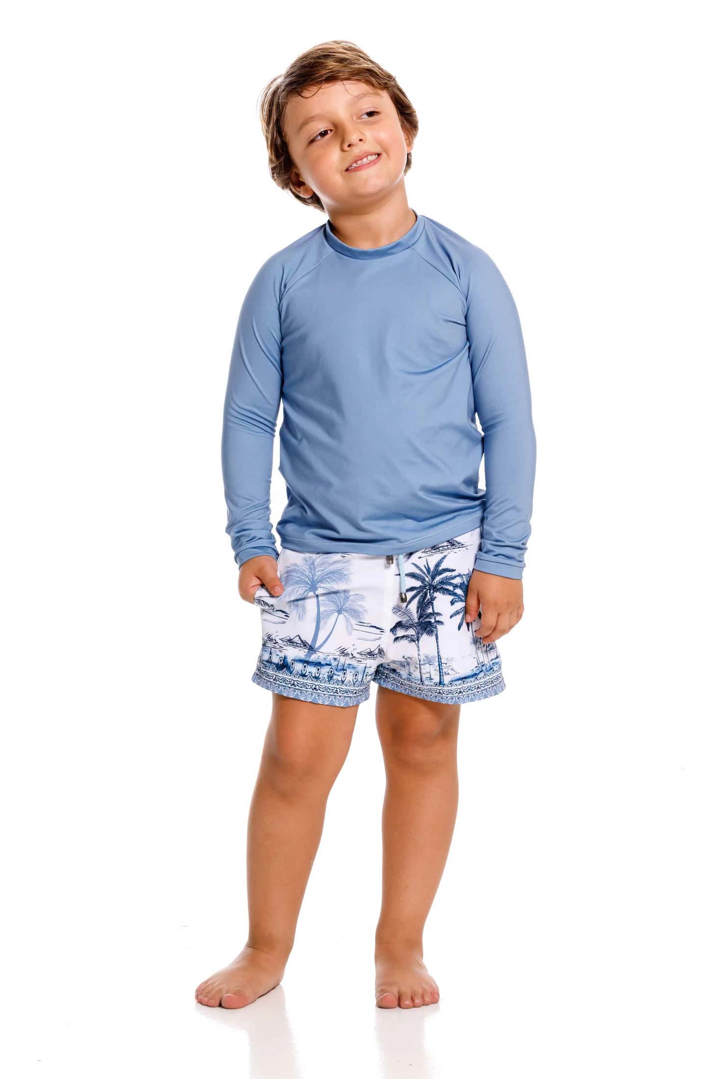 Buzo Kids Azul Gris