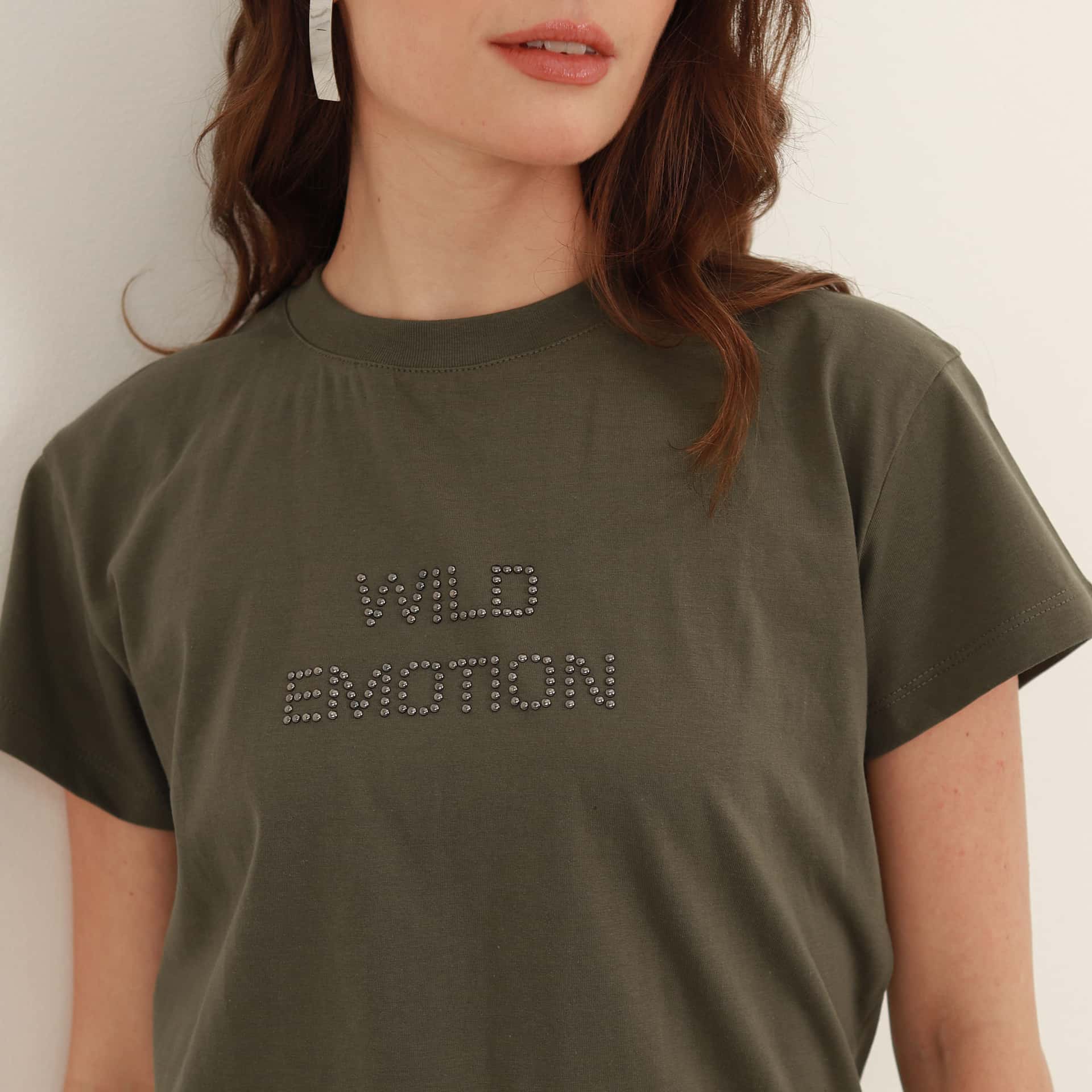 Camiseta cuello redondo manga corta con taches Wild emotion - miniatura 2