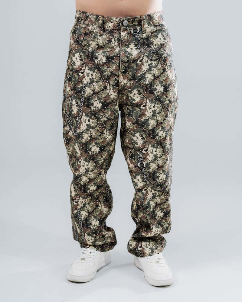 Jean Baggy Camuflado con Cadenas - miniatura 6