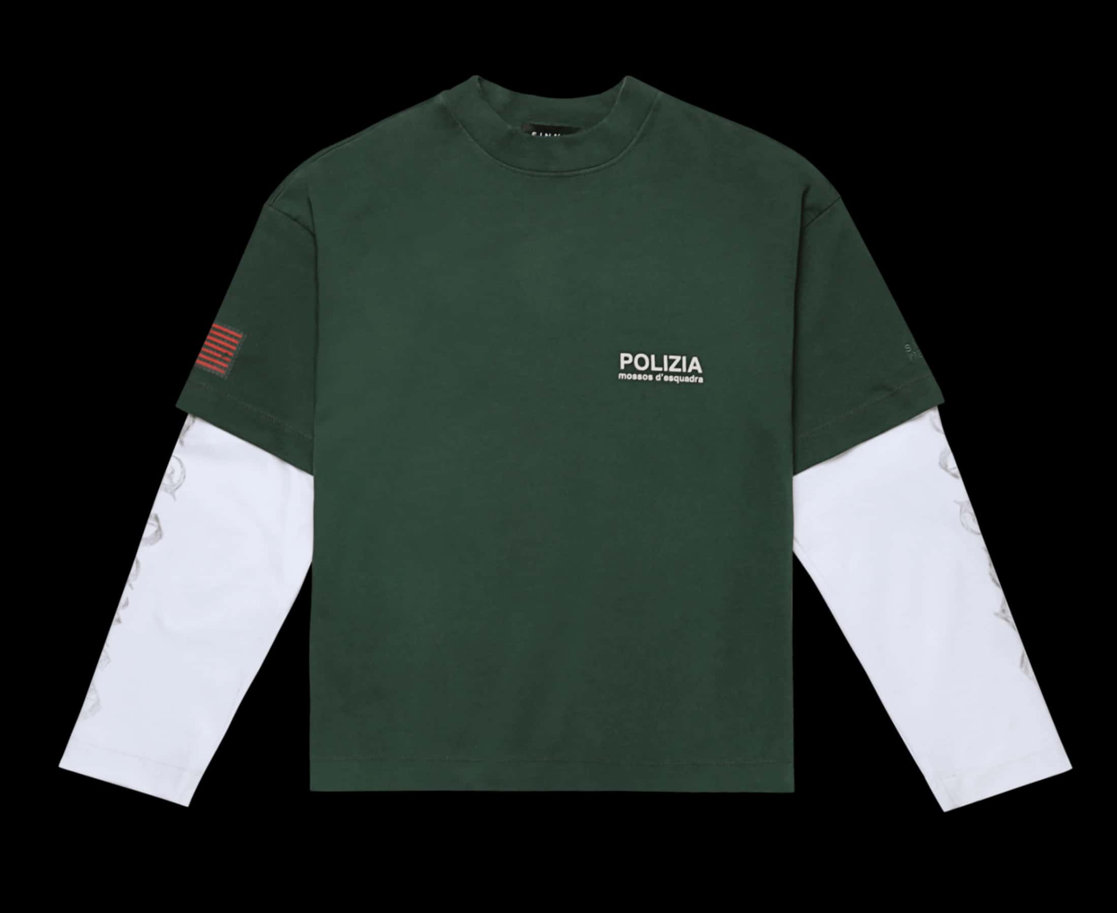 POLIZIA GREEN DOUBLE SLEEVE