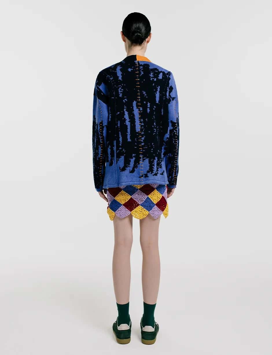 Cardigan fragmentado rayón mujer - miniatura 2