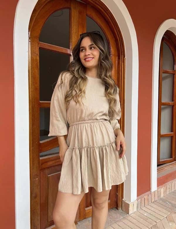 Vestido Helena Beige