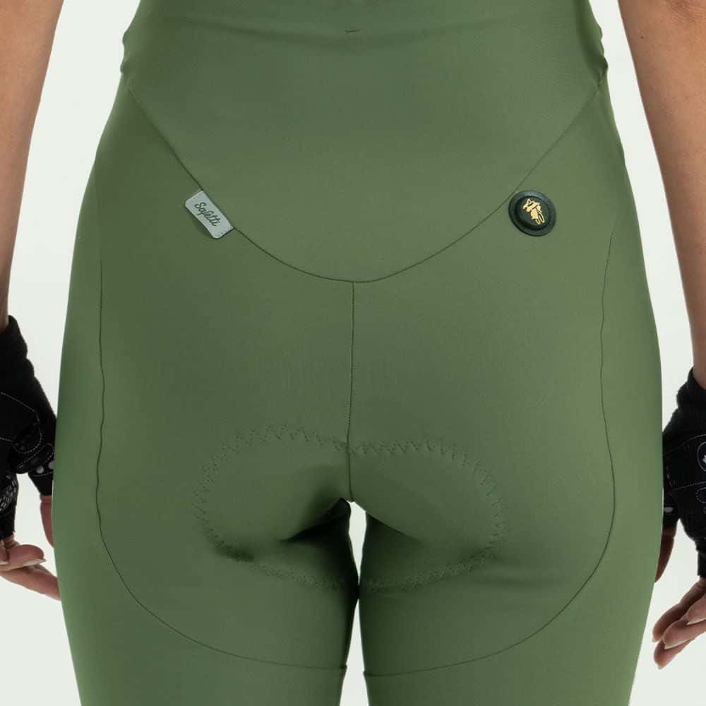PANTALONETA CICLISMO CON CARGADERAS GIRONA OLIVA PARA MUJER - miniatura 4