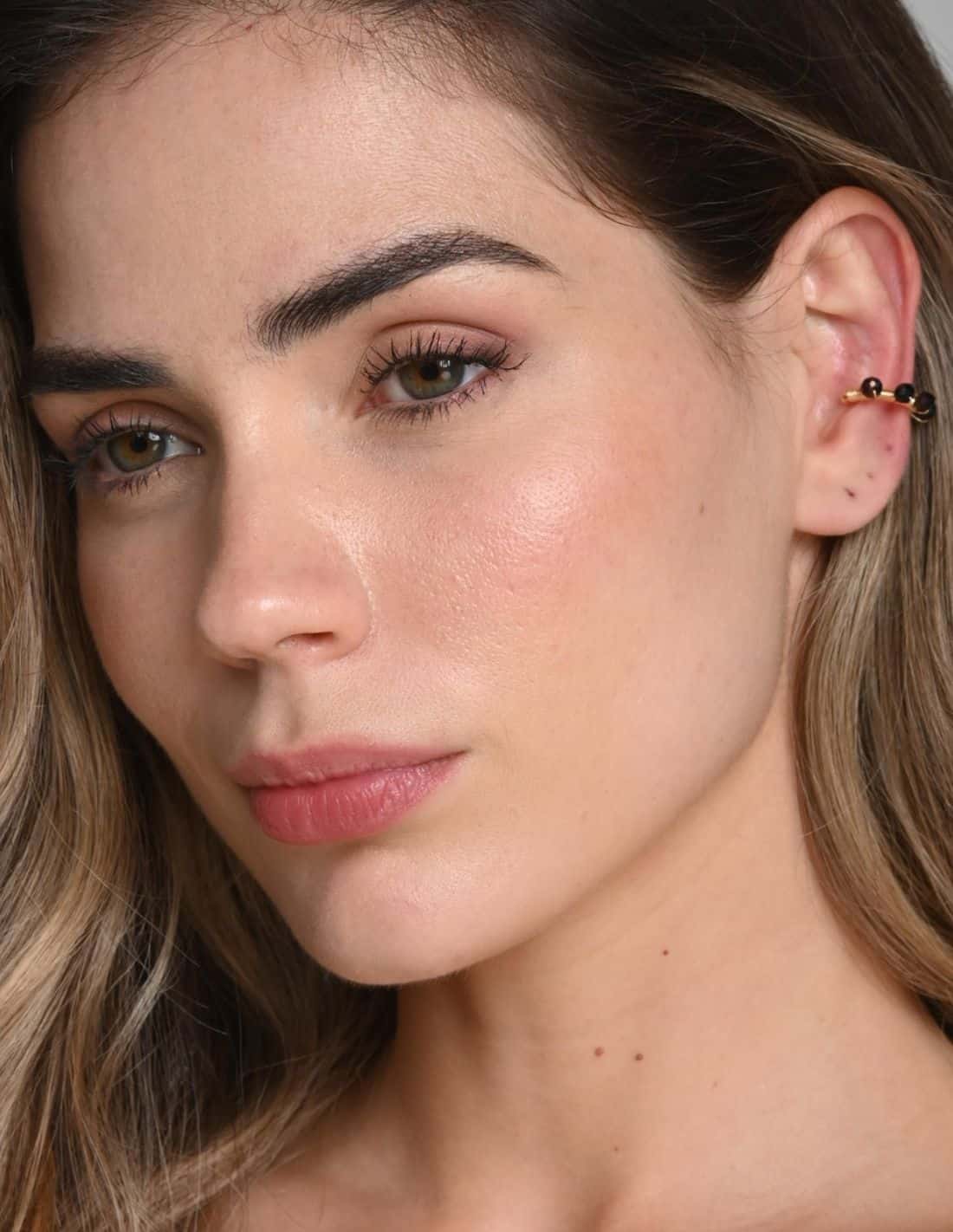 Ear Cuff Jazmin Purple + Black - miniatura 2