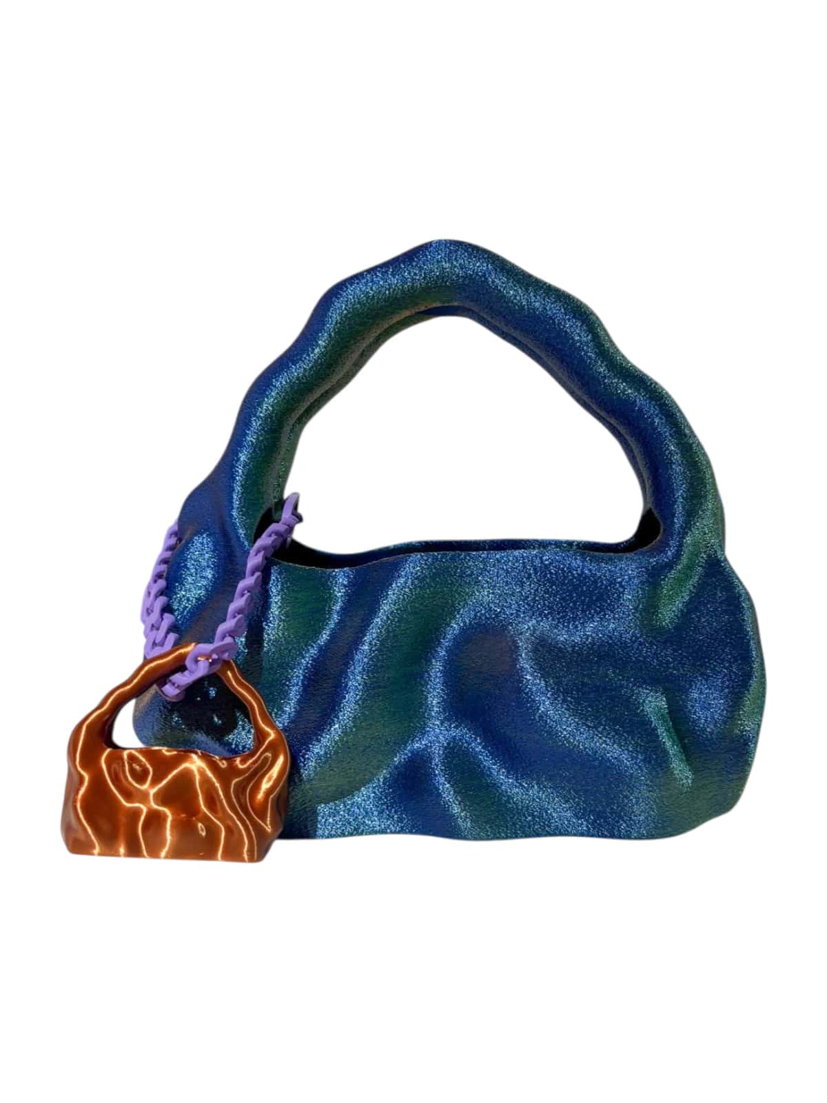 bolso grande cosmic water azul verde naranja - miniatura 2
