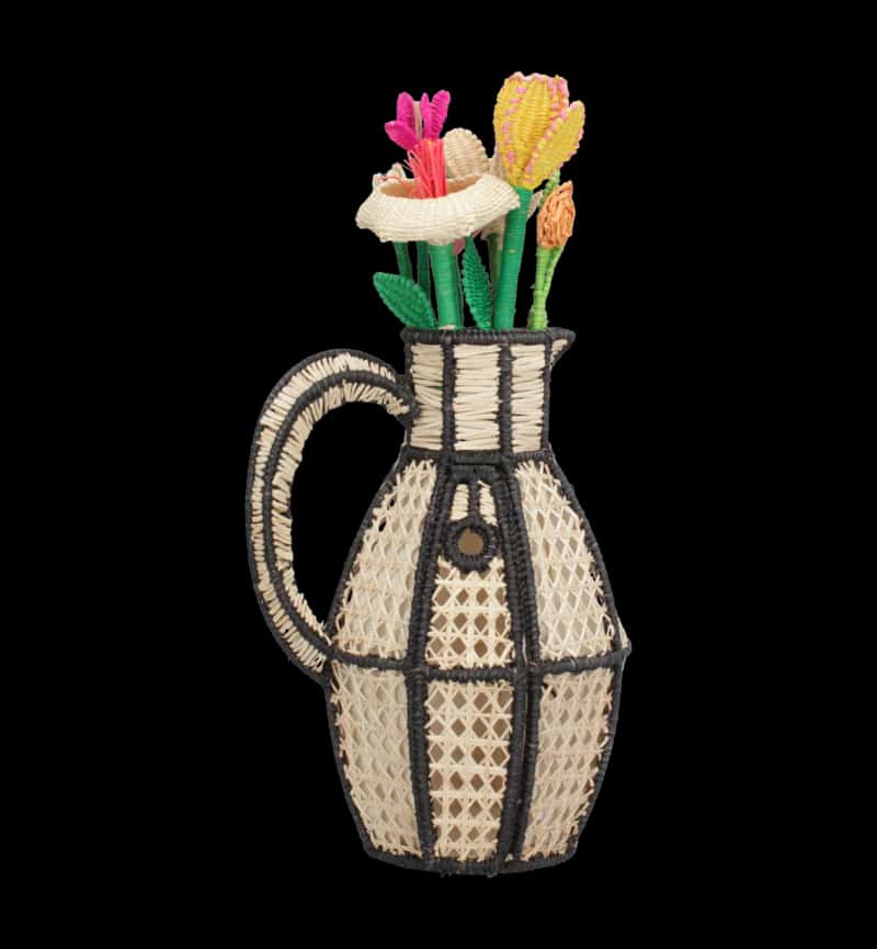 Cartera Florero Negra