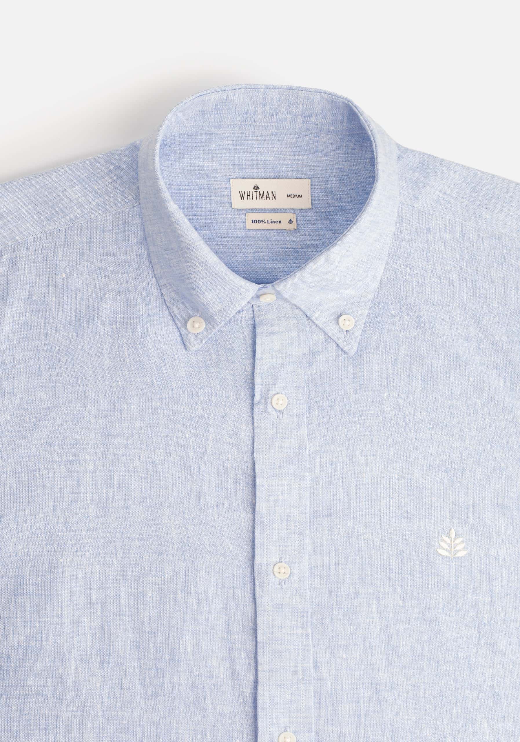 Camisa H CBD Lino L-Mar Azul Claro - miniatura 2