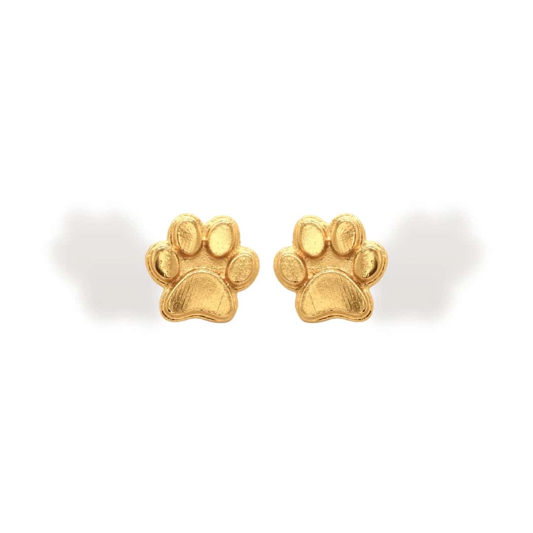 Aretes de huella de perro