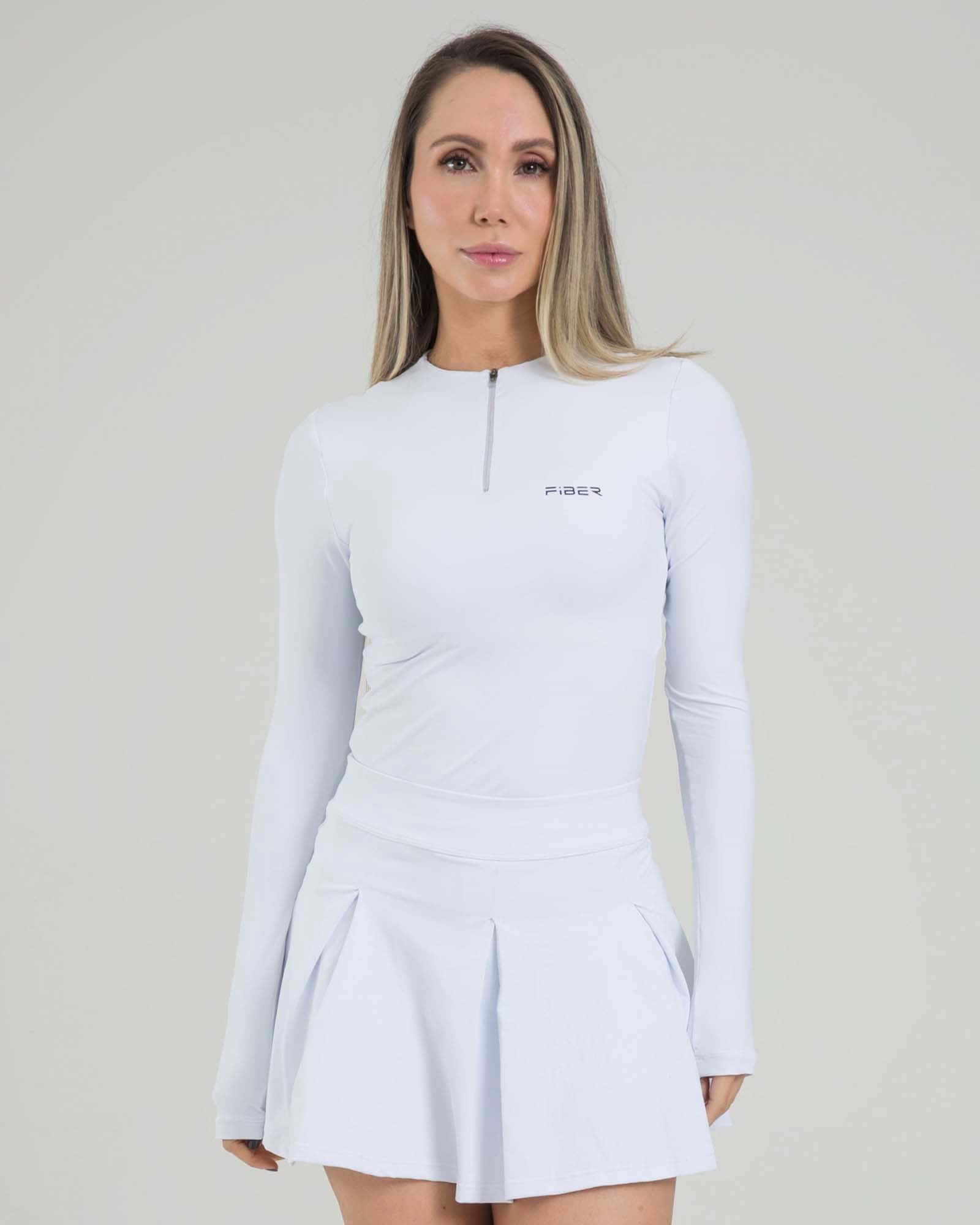 Camibuso core zip blanco lumen FIBER