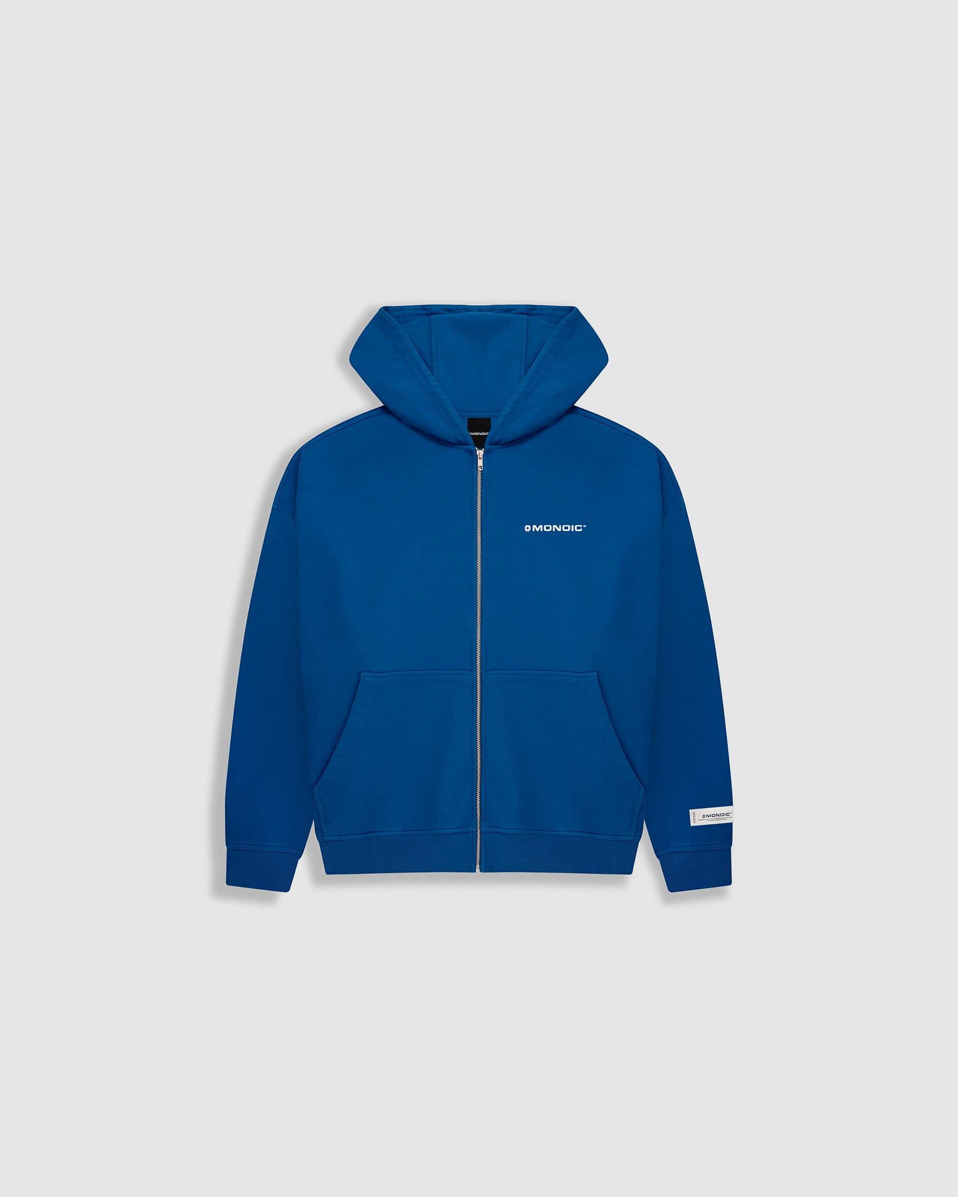 Zip Hoodie Oversized Básico V4 - Azul Cobalto