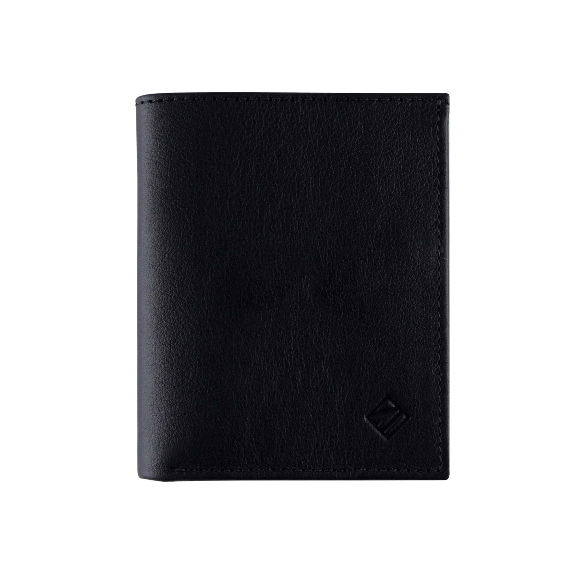 Billetera Compact Cuero (Negra-Roja) — Con Grabado de Iniciales