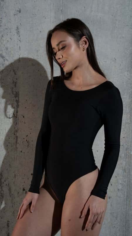 Core Sculpt Long Sleeve bodysuit  Negro - miniatura 4