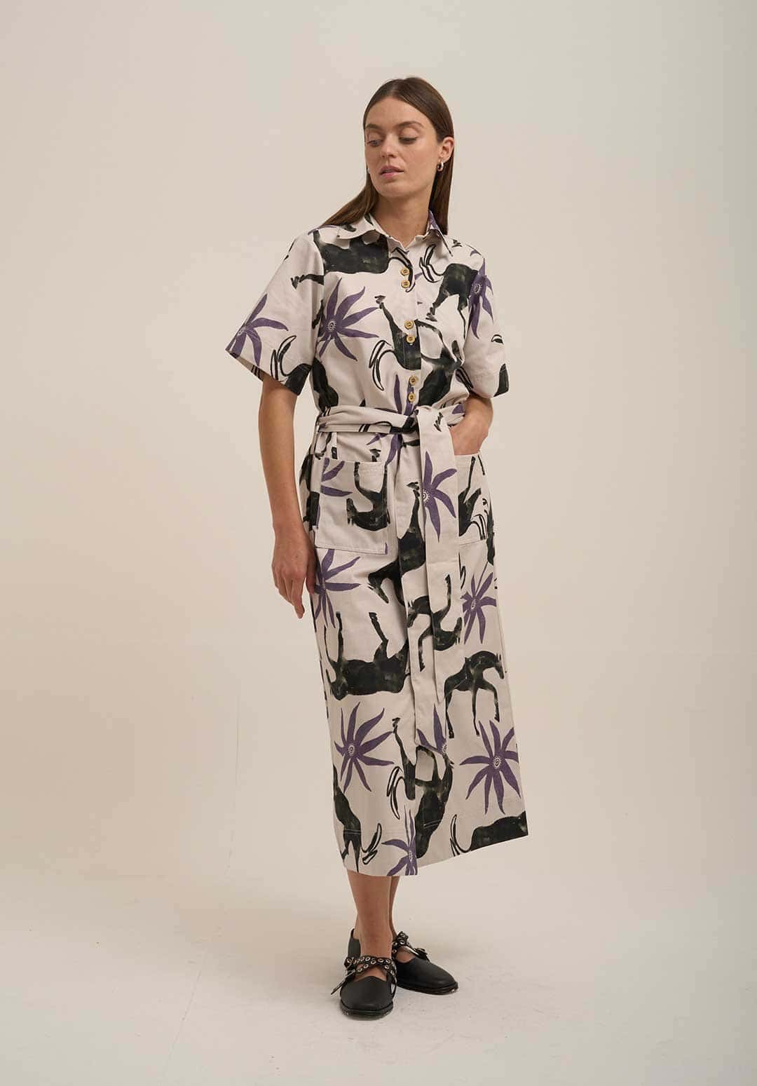 Vestido Camisero Estela Lila
