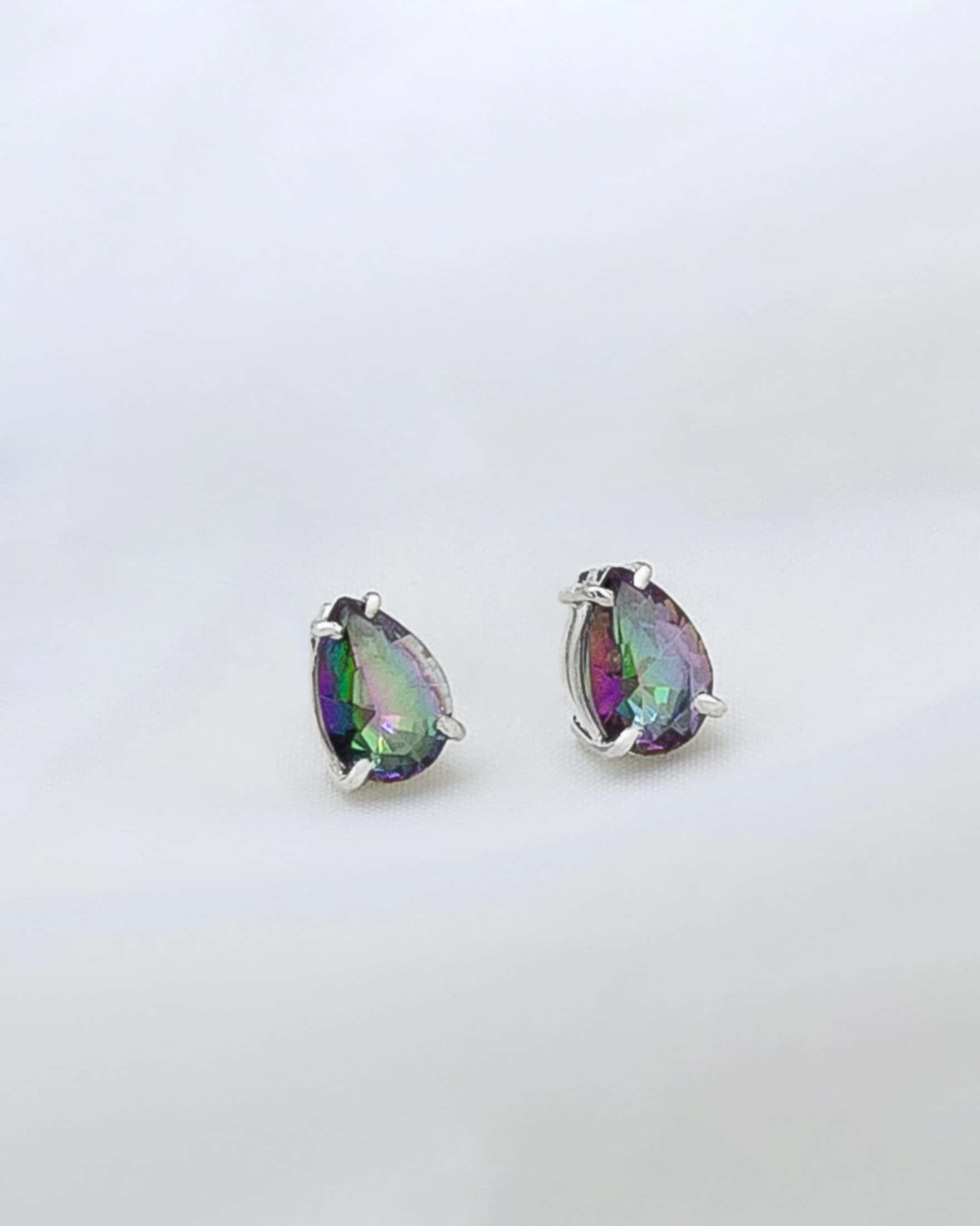 Aretes Topacio Místico Gotas