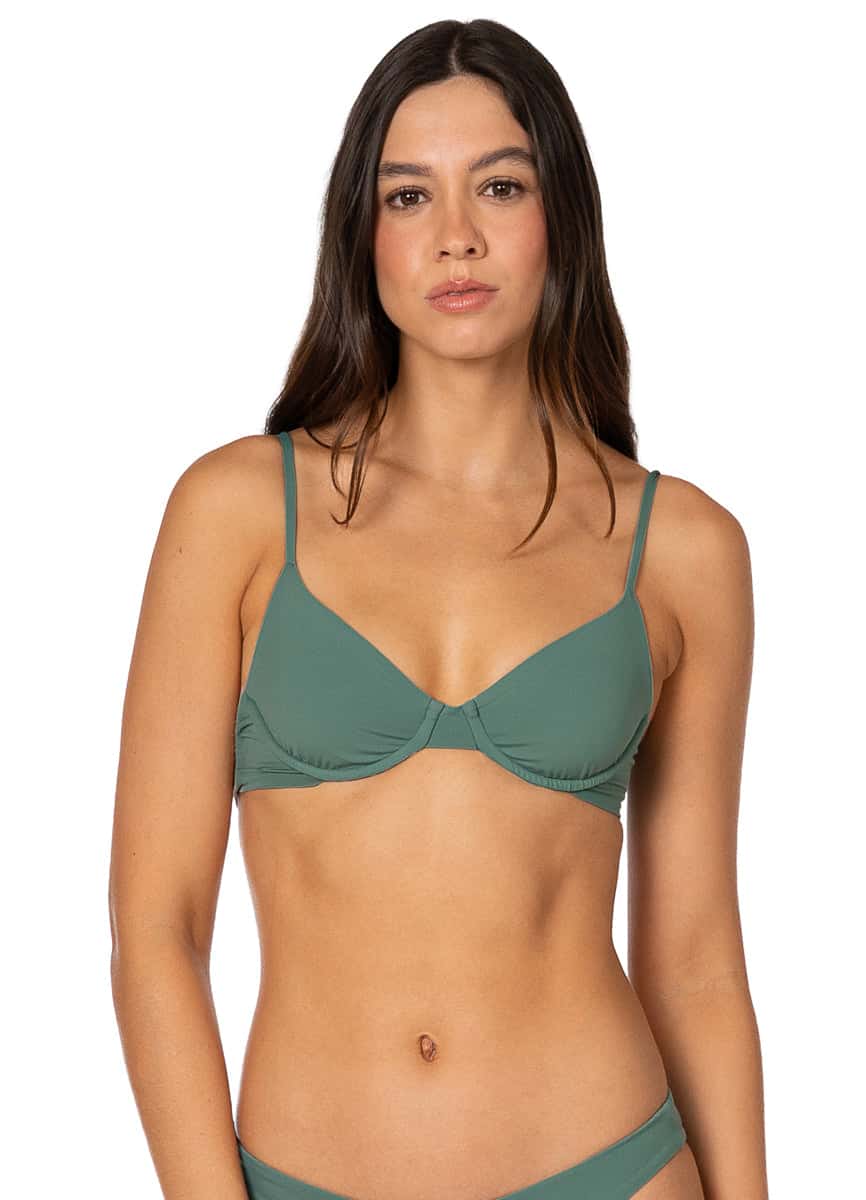 Maaji Eucalyptus Green Dainty Unmolded Underwire Bikini Top - miniatura 3