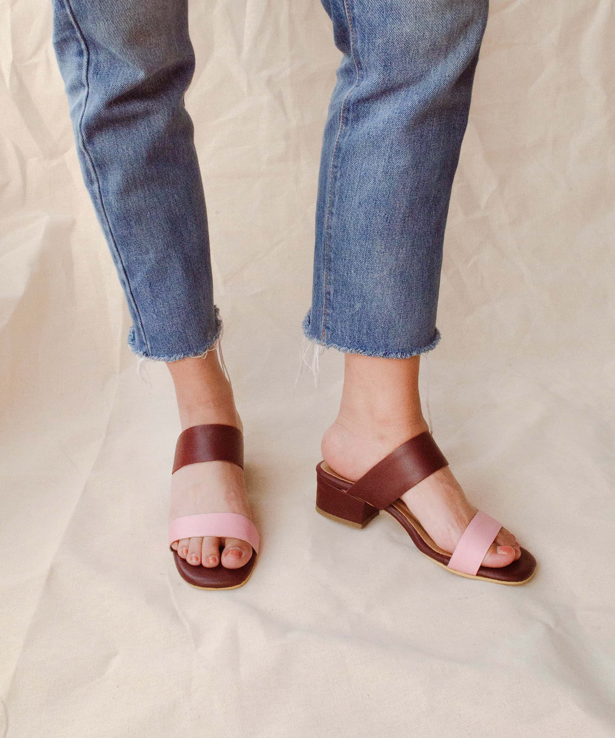 Double-Band Sandal | Vino Rosado