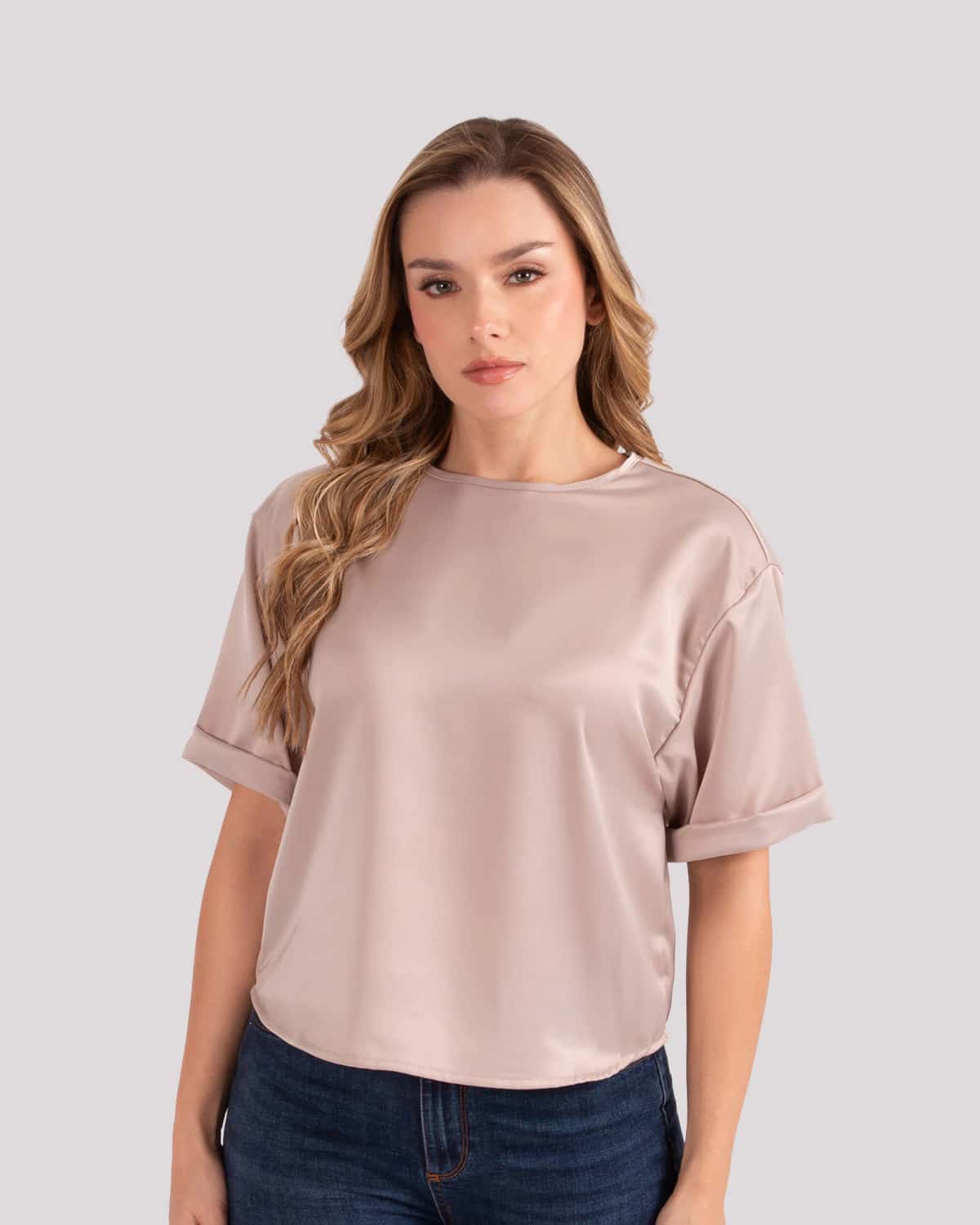 Blusa dorada para mujer