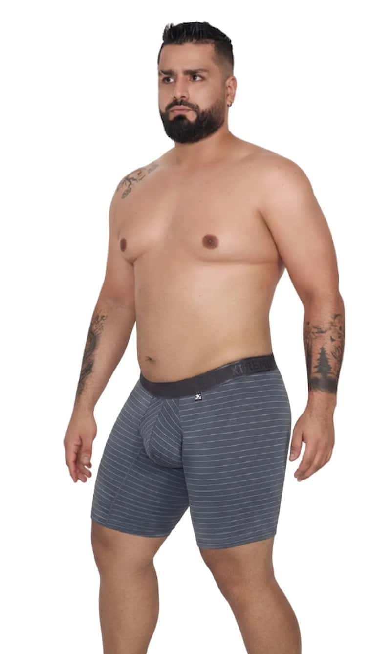 BOXER MICROFIBRA RAYA TIZA GRIS