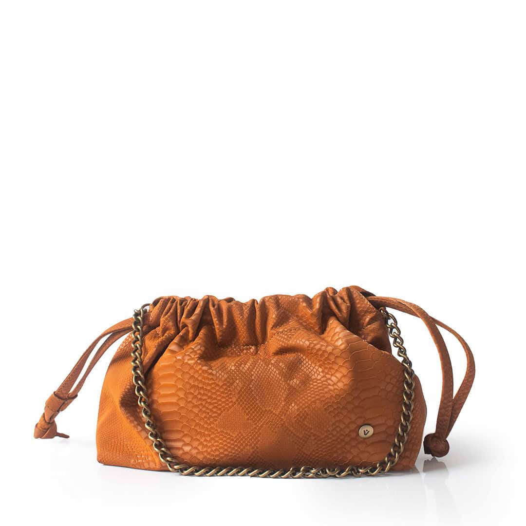 Manos libres para mujer Nebula camel con cargadera y Cordón de Cierre Cobra Noir